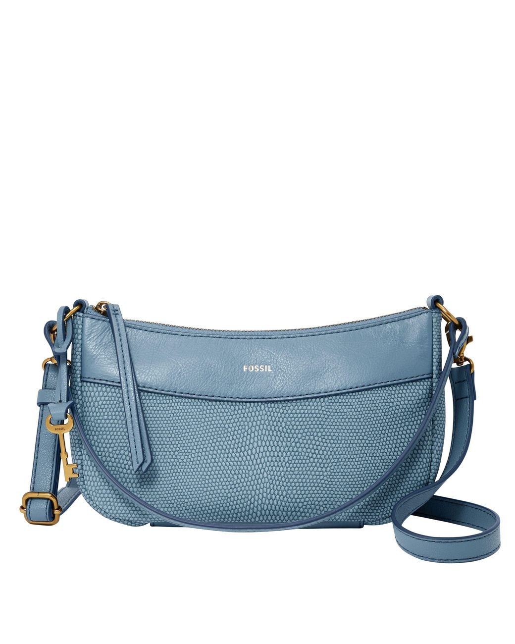 Fossil Skylar Litehide Leather Baguette in Blue Lyst