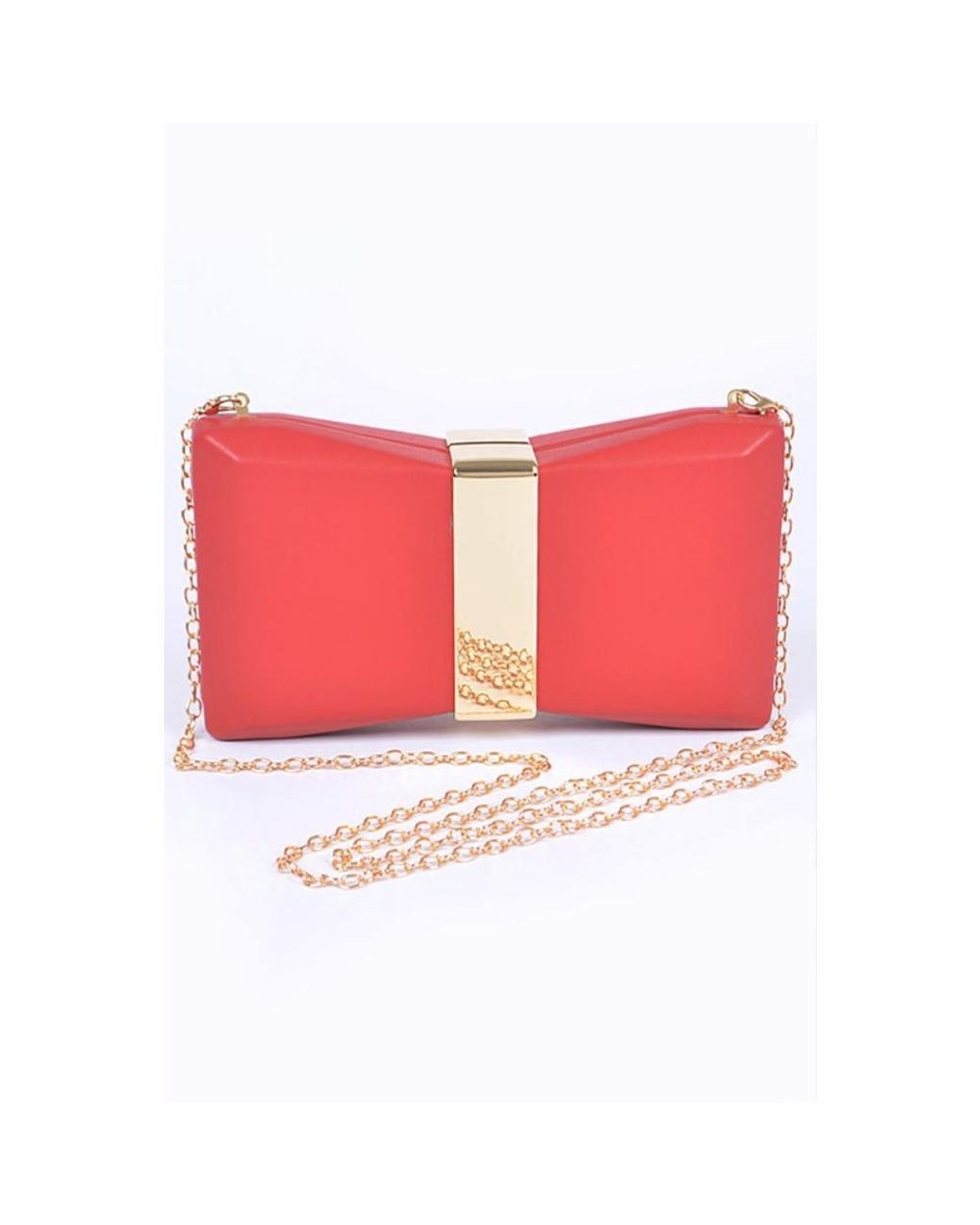 FAY BLACK KNOTTED BOW CROSSBODY CLUTCH