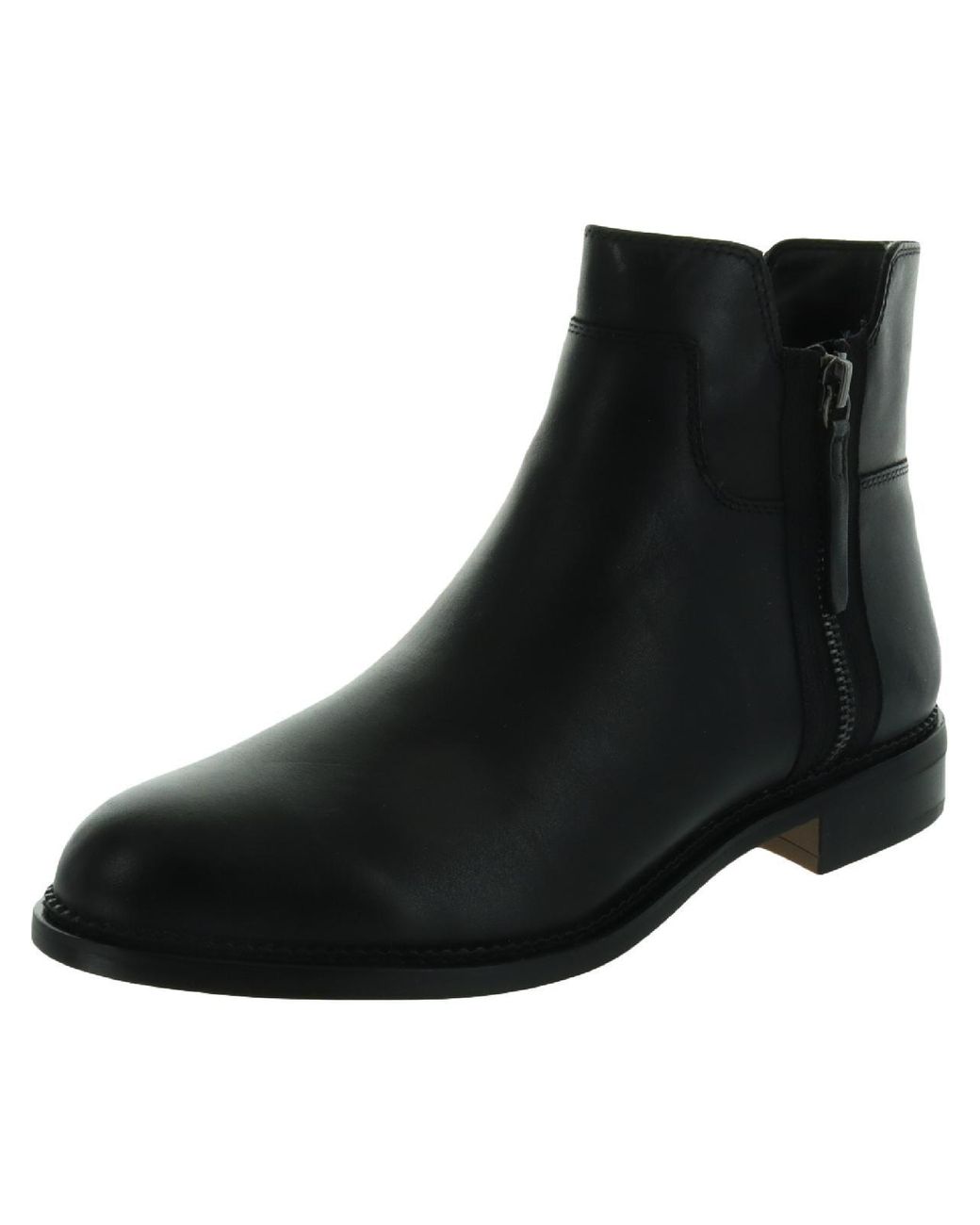 franco sarto leather block heel booties