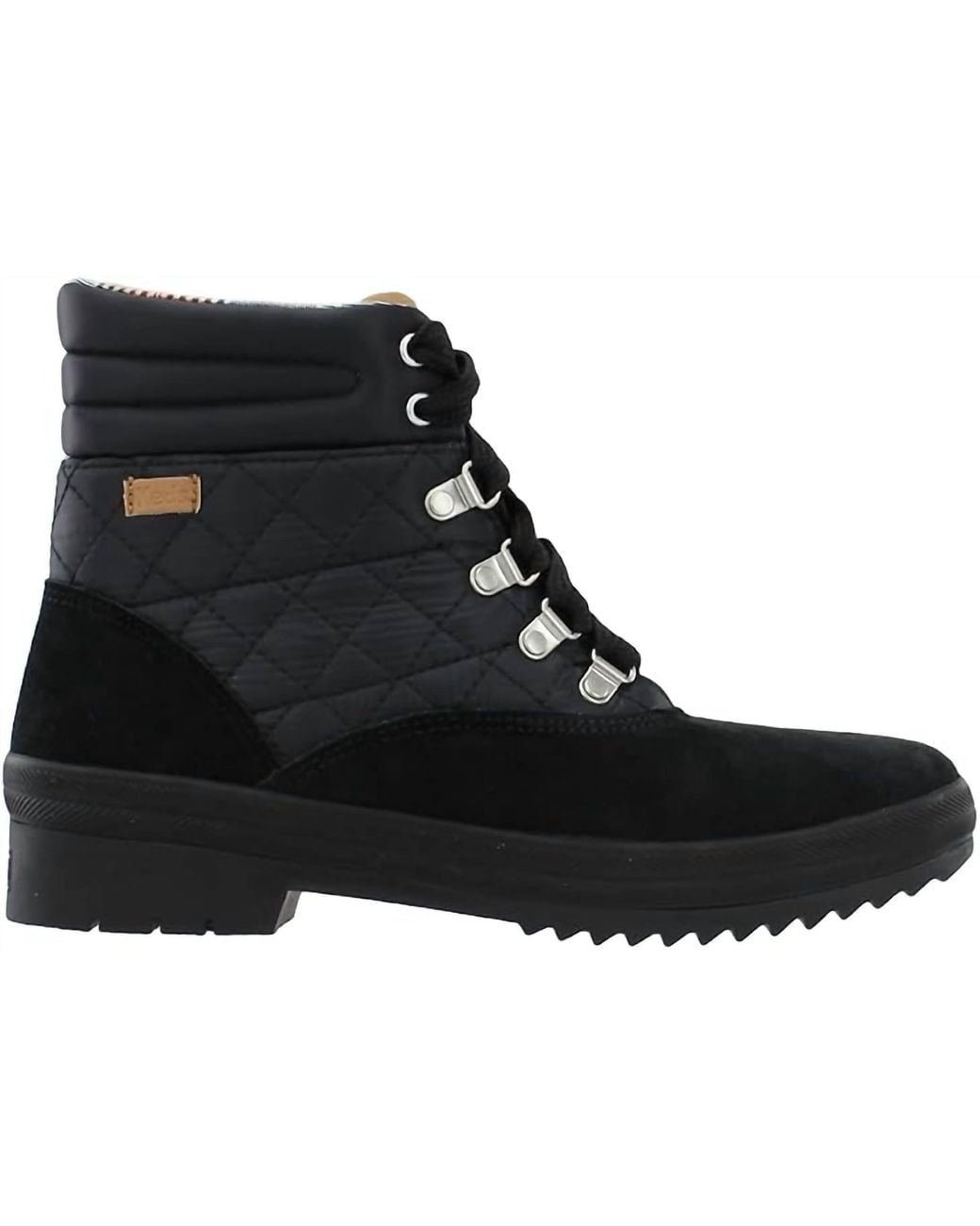 Keds Camp Suede Quilted Nylon Boot in Black | Lyst