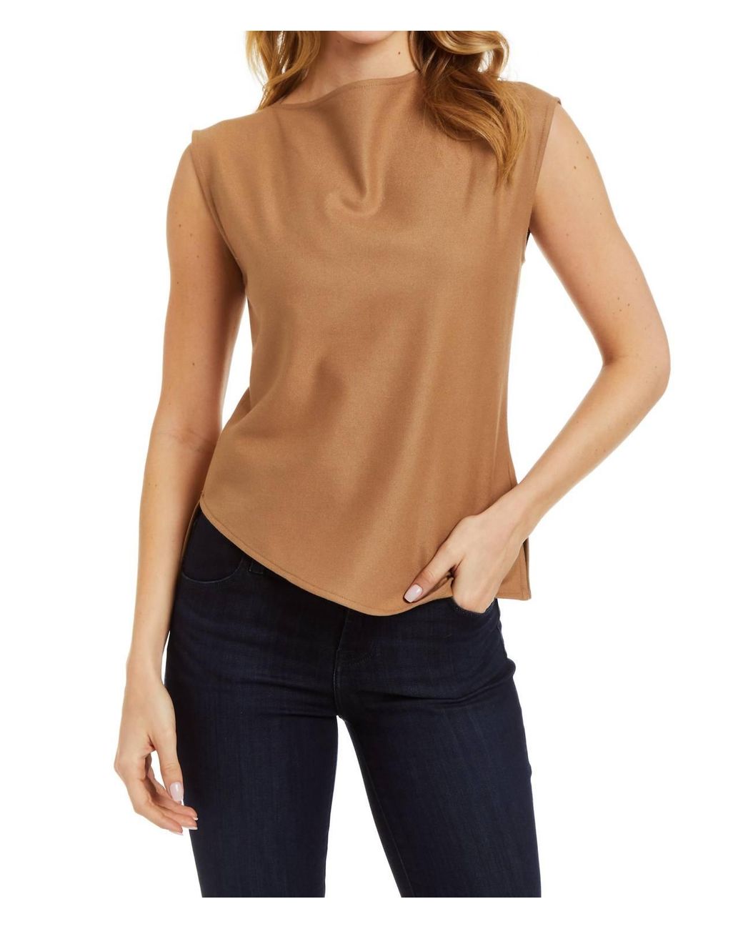 Drew Blue Gemma Top In Camel