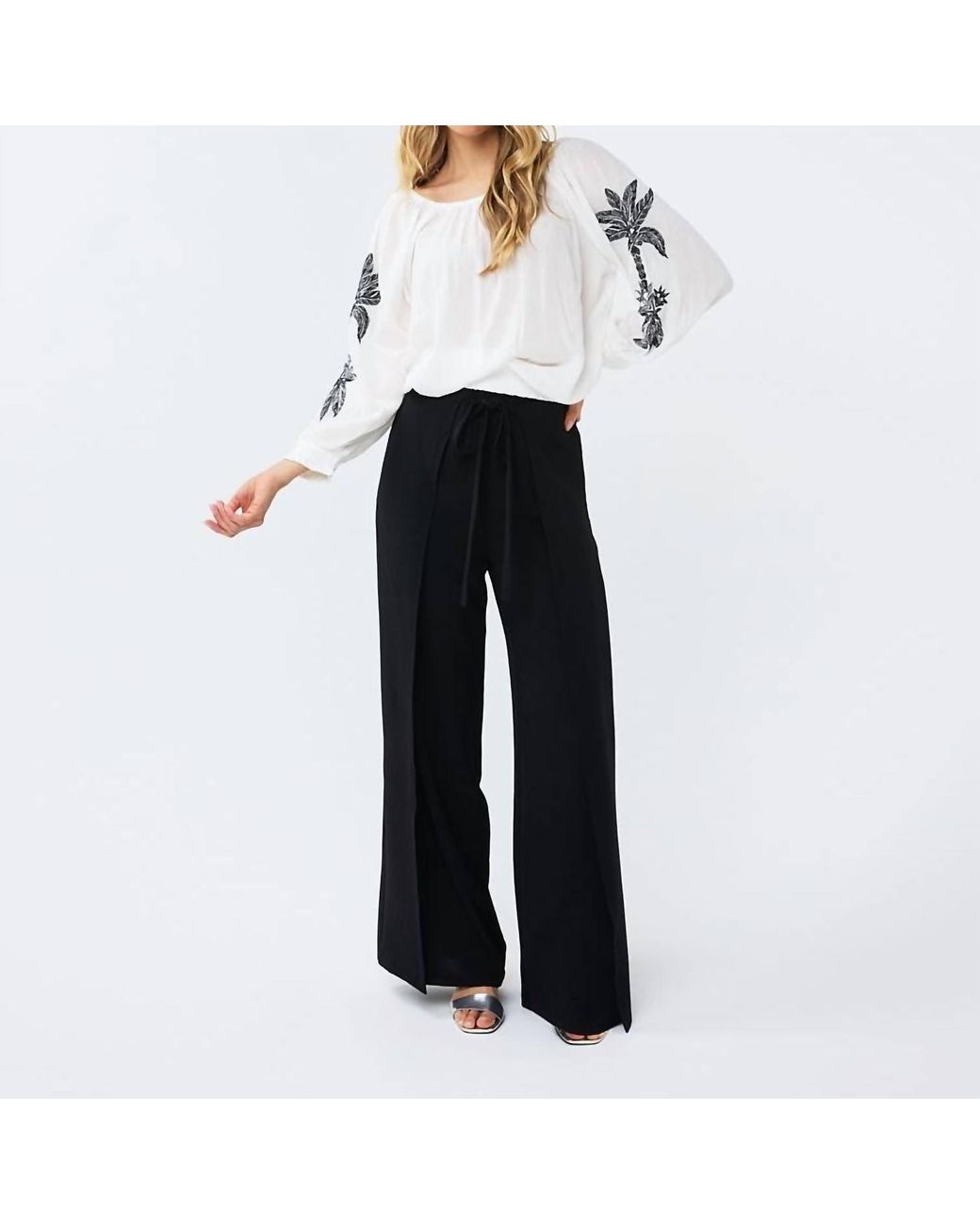 EsQualo Black Batwing Blouse