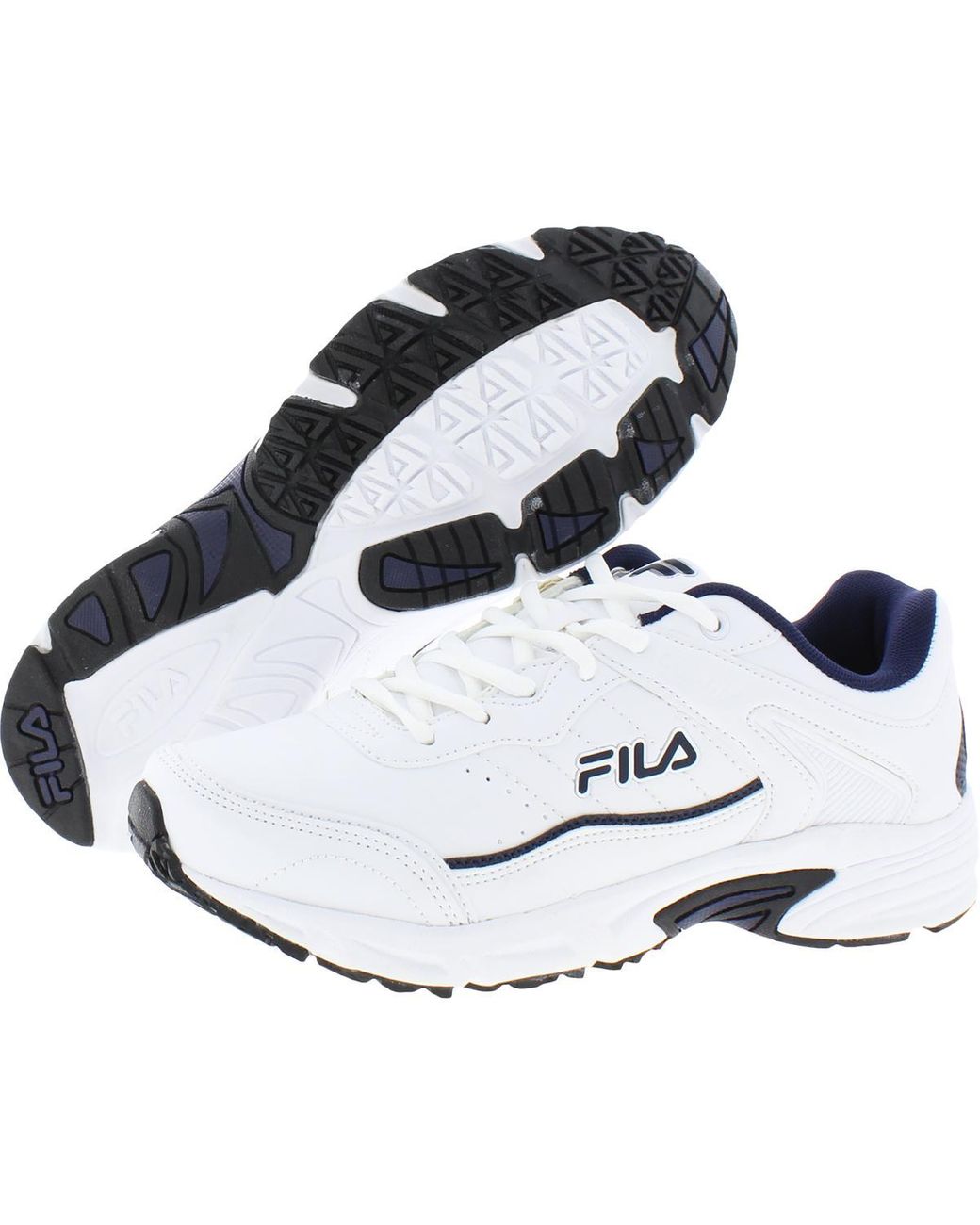 Fila Memory Sportland Faux Leather Fitness Running Shoes in White for Men |  Lyst