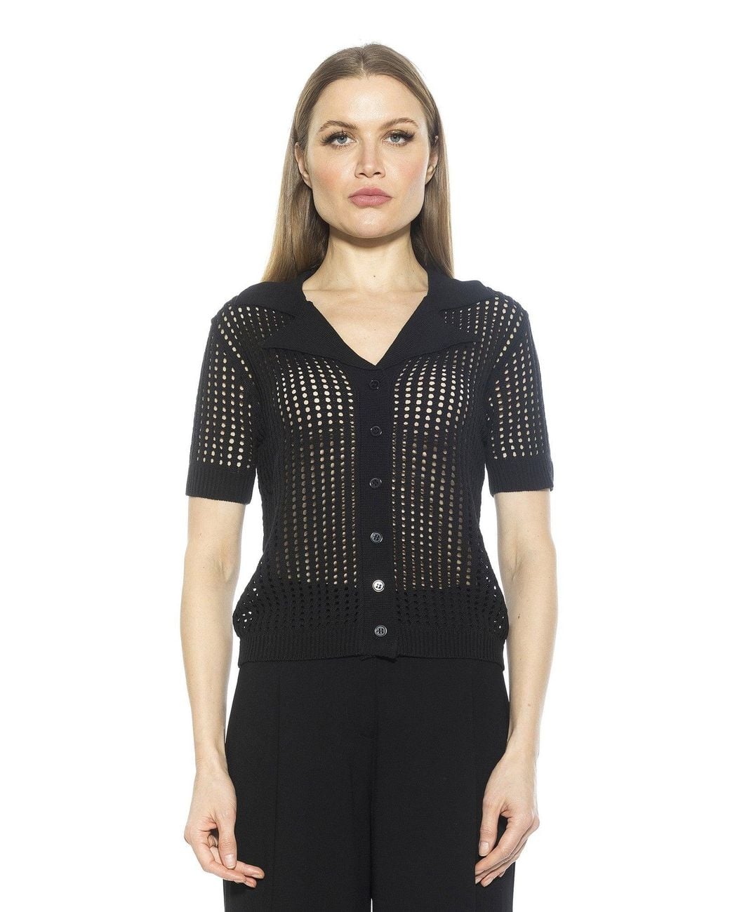 Alexia Admor Black Josie Top
