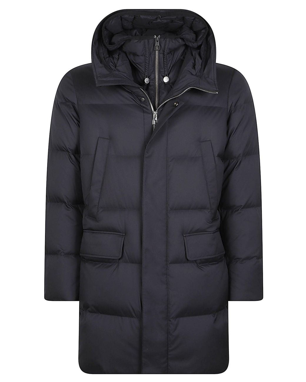 Montecore Blue Padded Hooded Polyester-Blend Parka for men