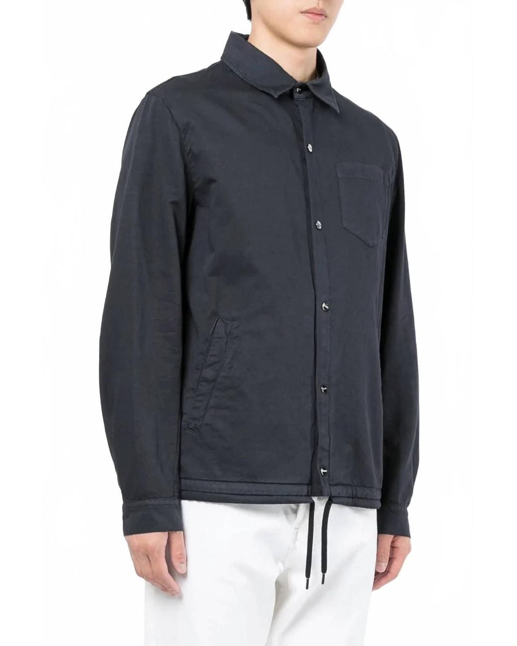 Herno Blue Button Down Shirt Jacket for men