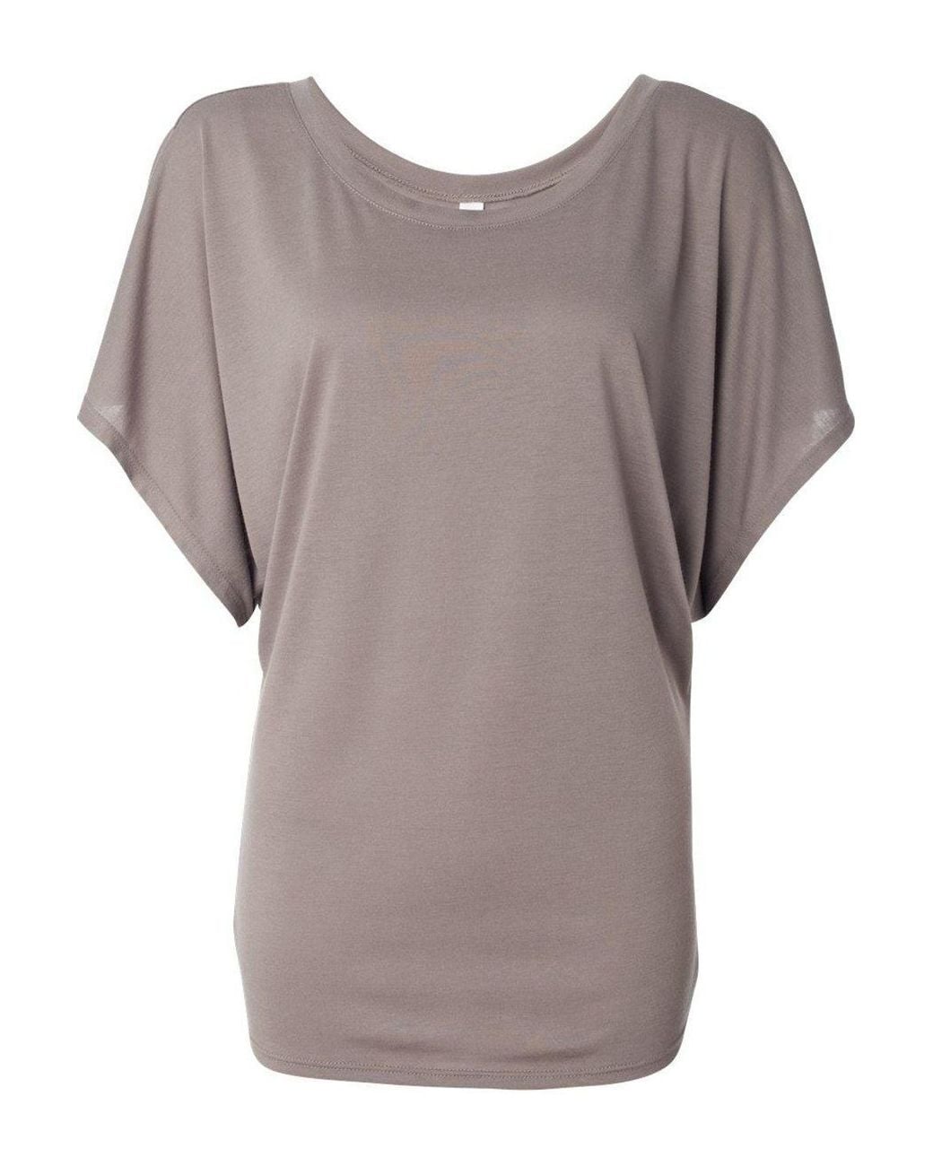 Bella Canvas Brown Flowy Draped Dolman Tee
