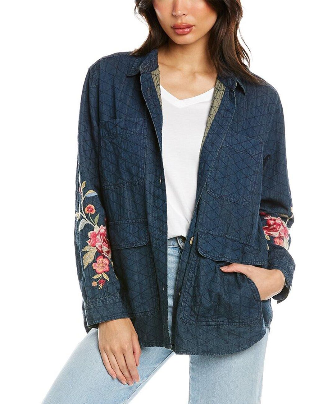 Johnny Was Sonya Jacket in Blue Lyst