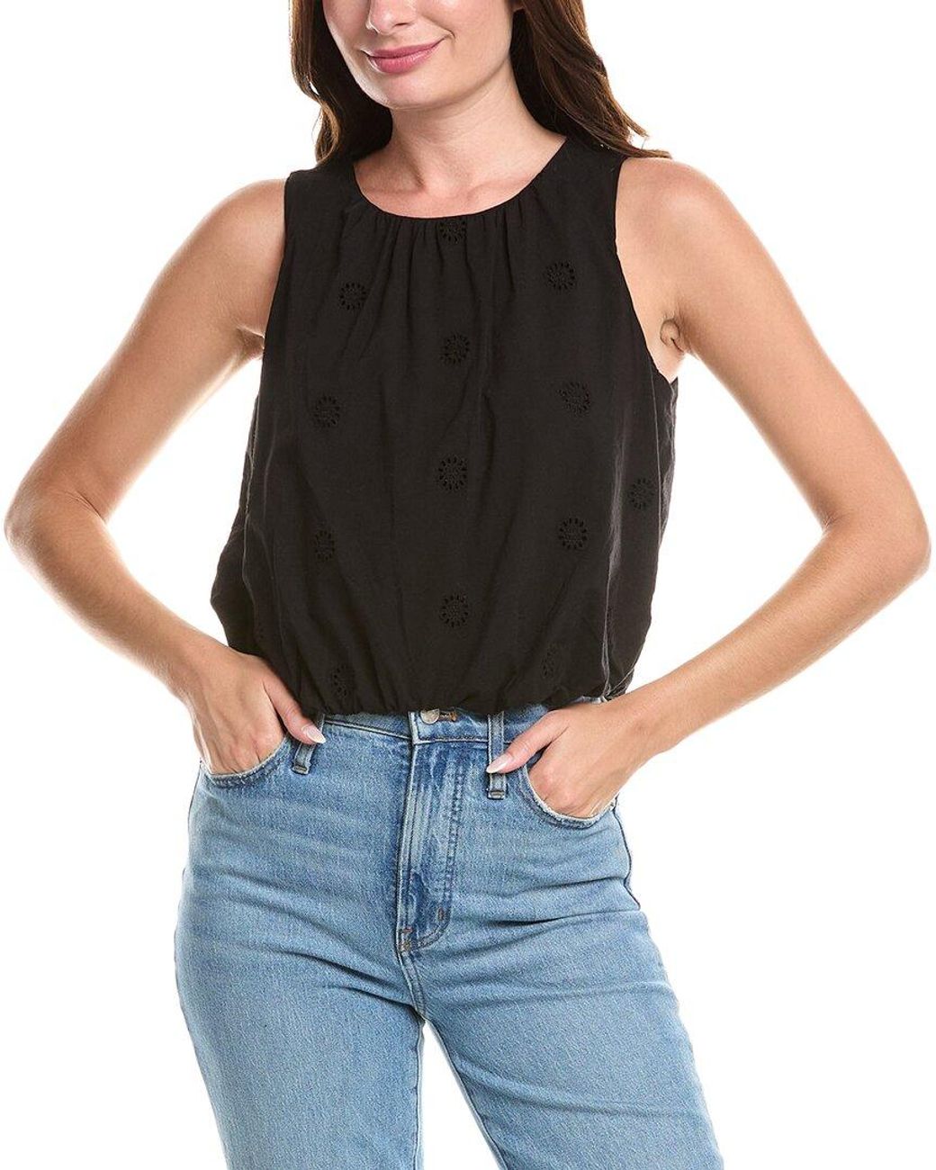 Michael Stars Black Hazel Bubble Top