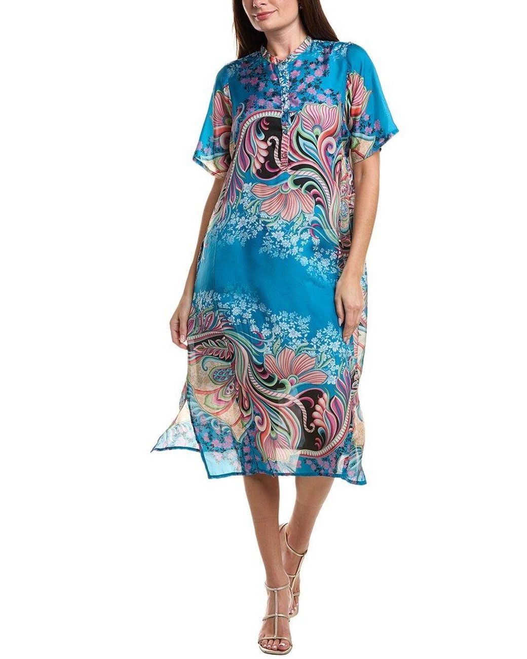 plus size button up shirt dress Sandy Stretch Poplin Shirtdress