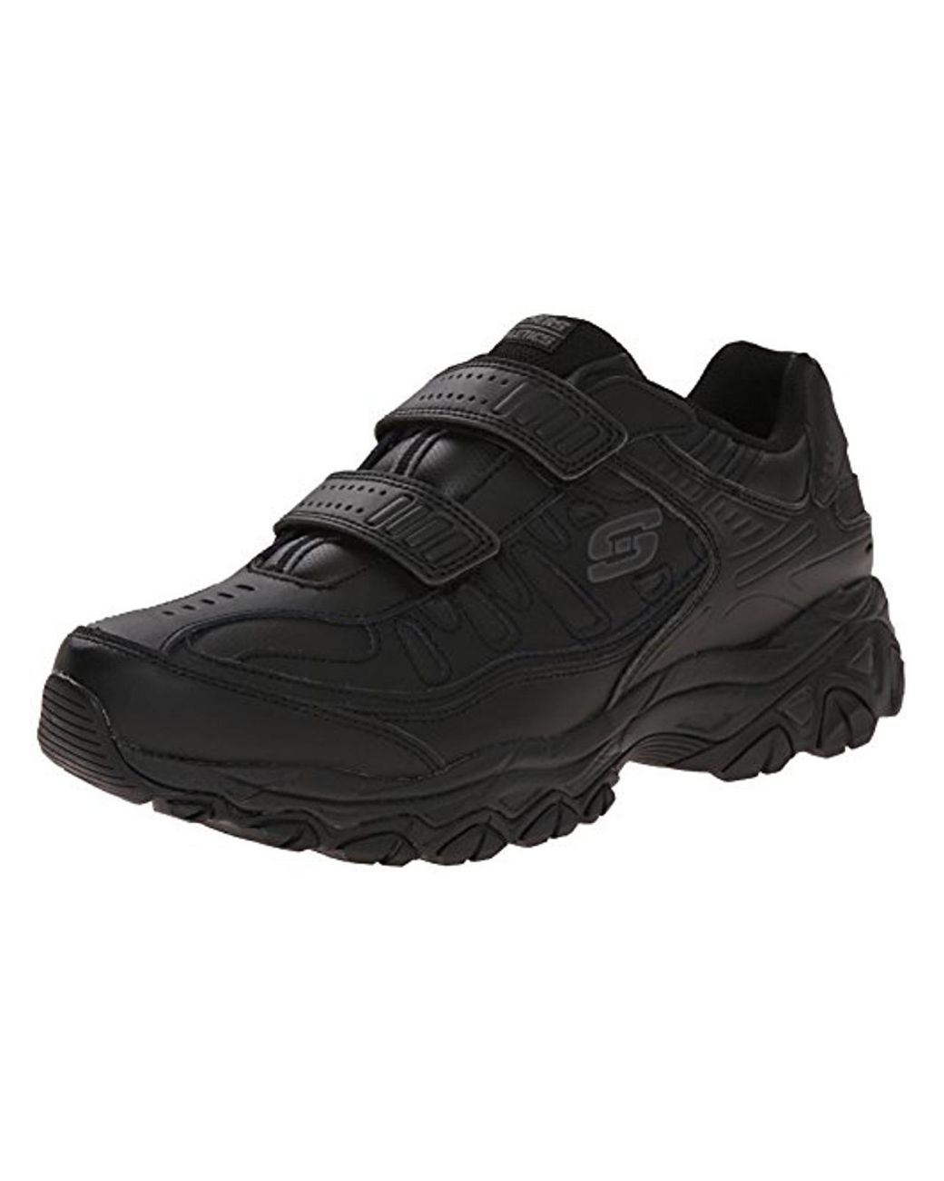 mens black skechers memory foam