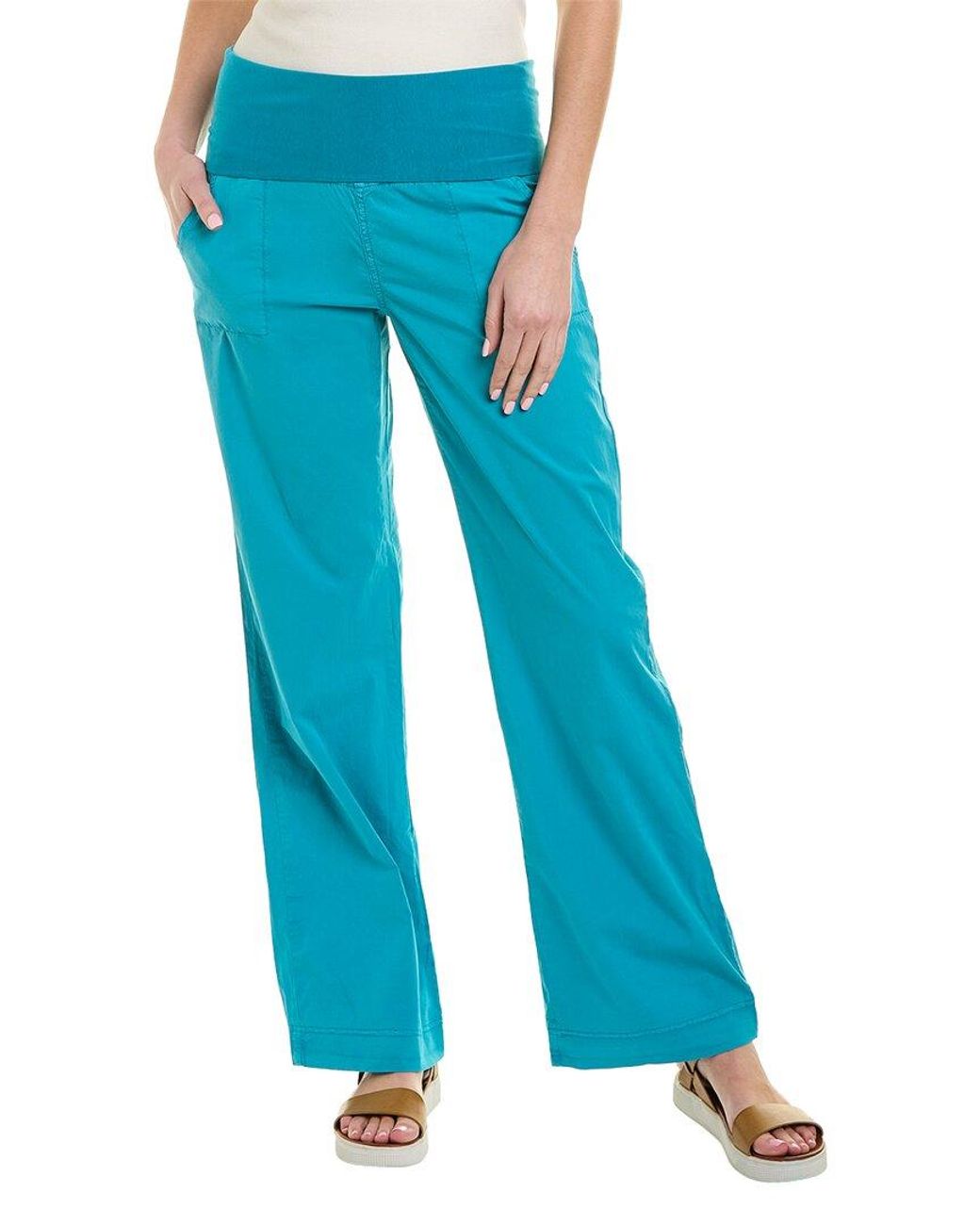 XCVI Wearables Fold Over Pant in Blue Lyst