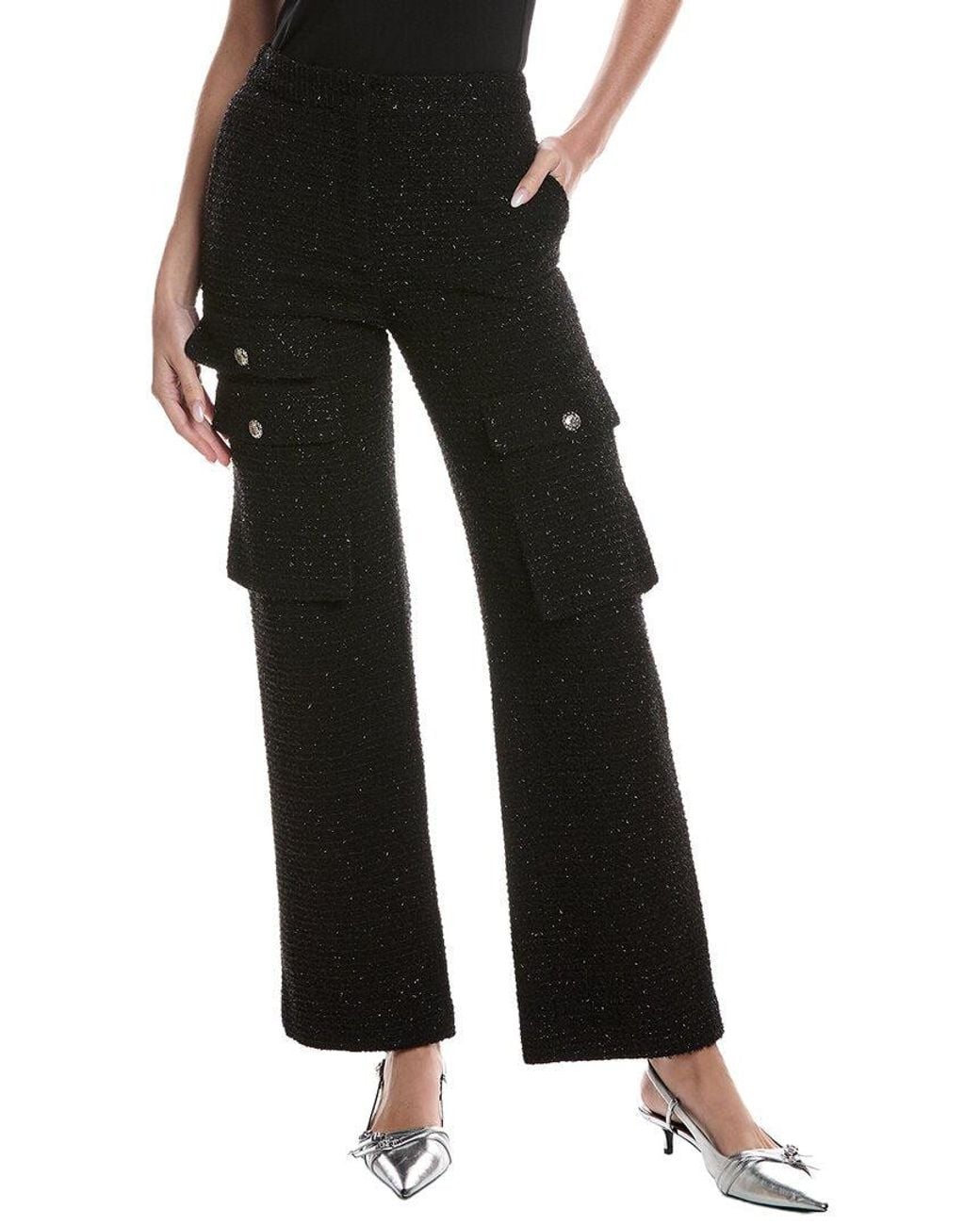 Maje Black Tweed Pant