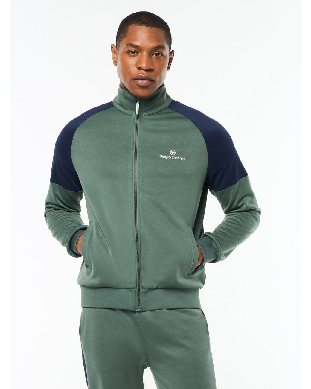Sergio Tacchini Green Spacco Track Jacket for men
