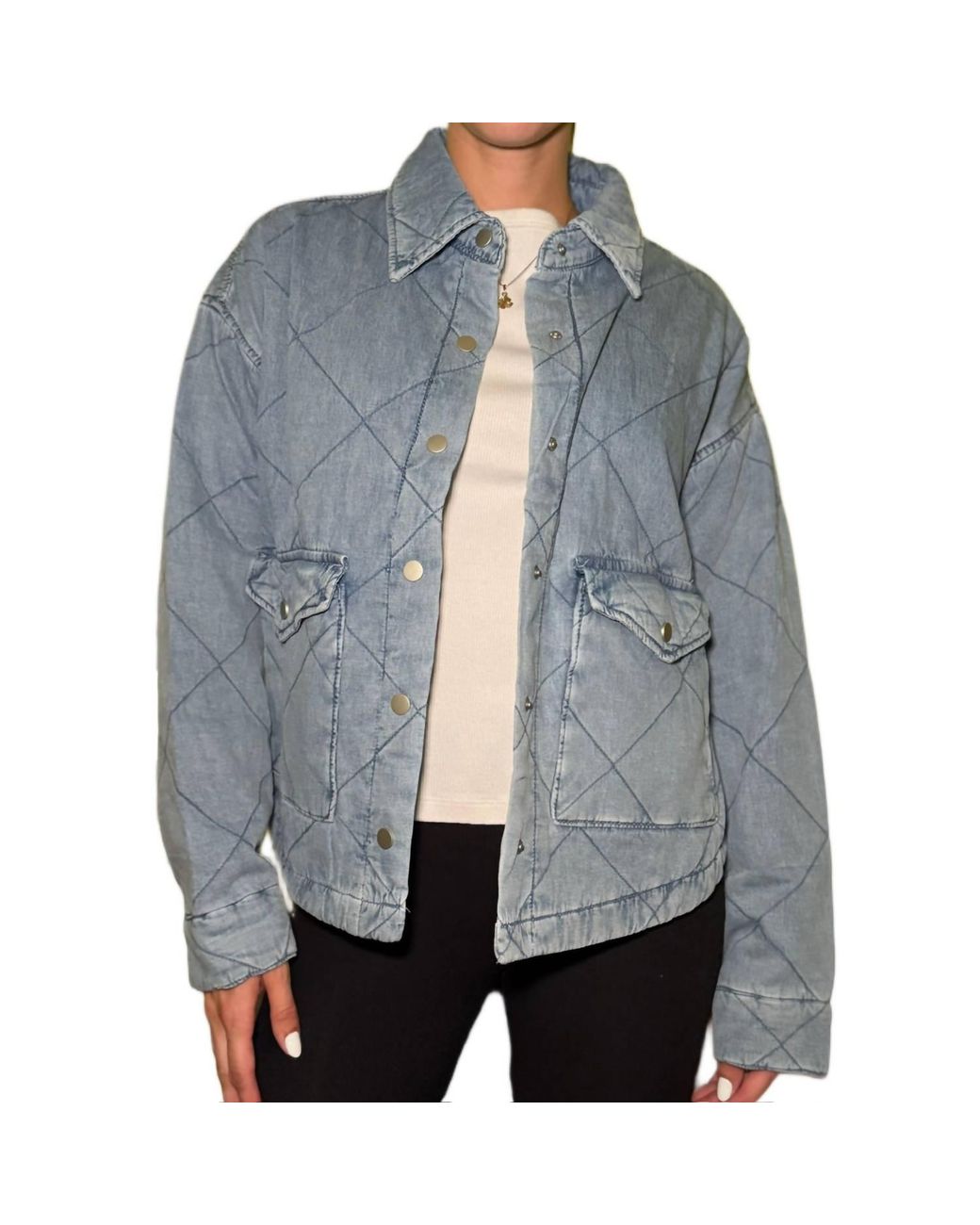 Wishlist Gray Quilted Jacket