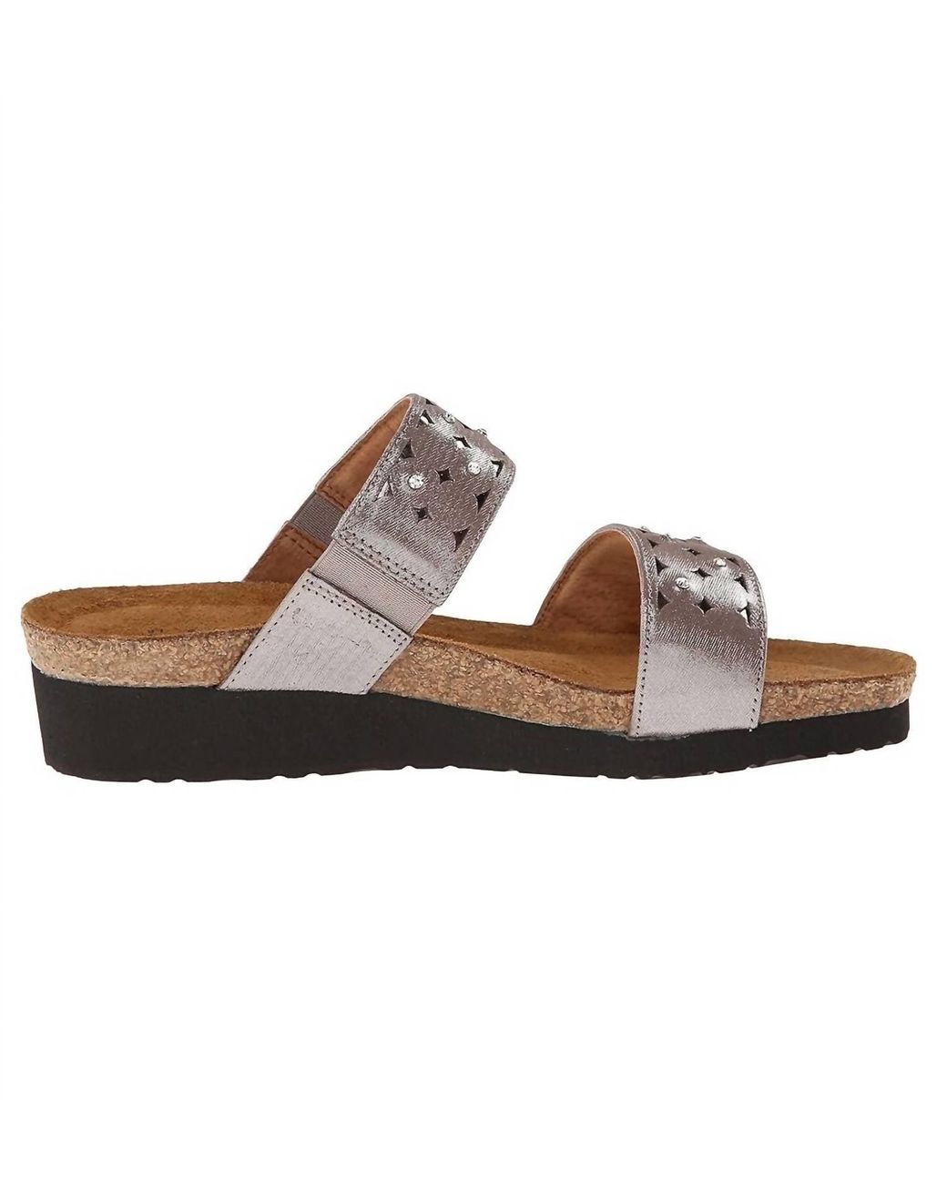 Naot Susan Sandal In Silver Threads leather Silver in Brown Lyst