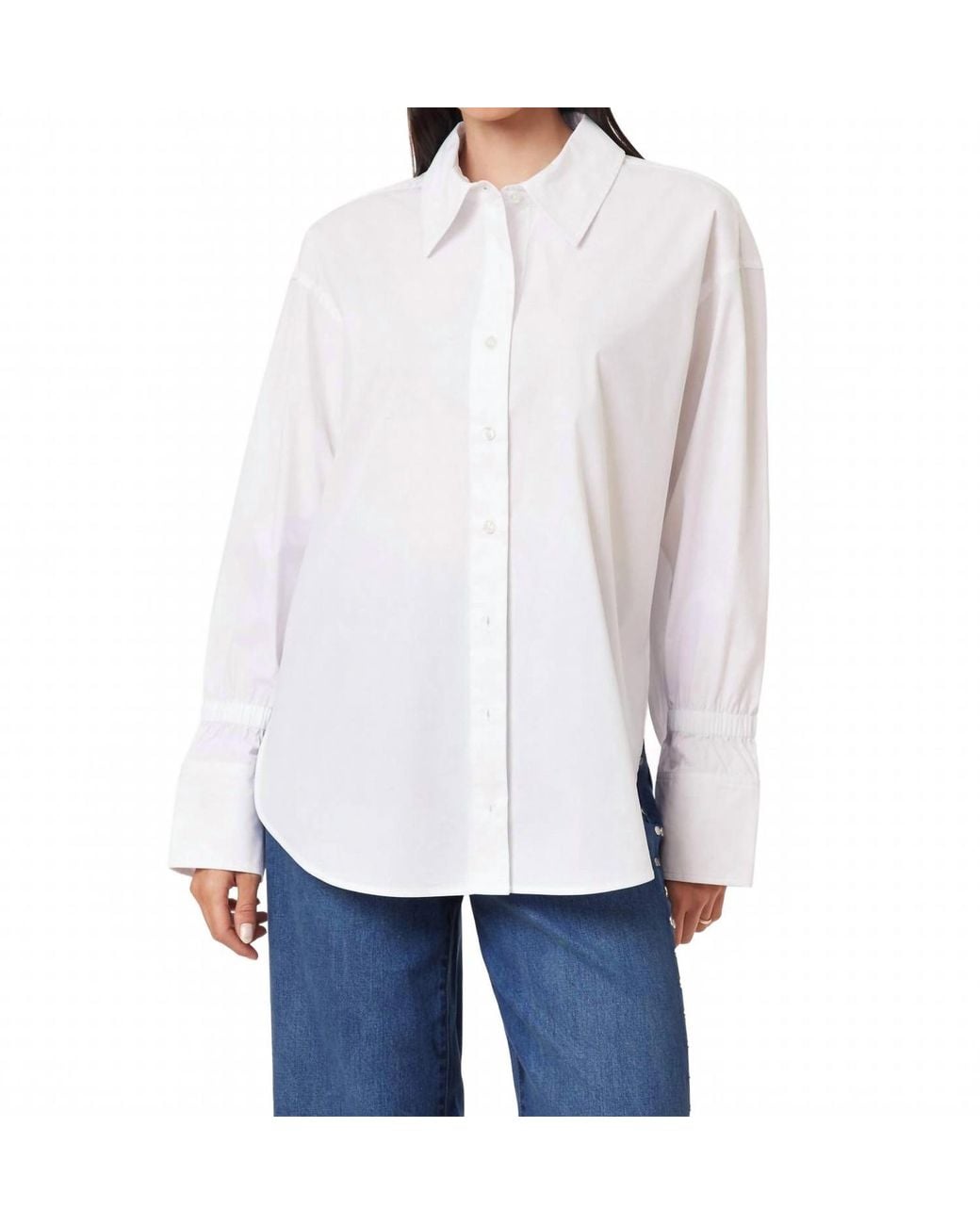 Rabitual Habitual Pinch Button-Up Top in White | Lyst