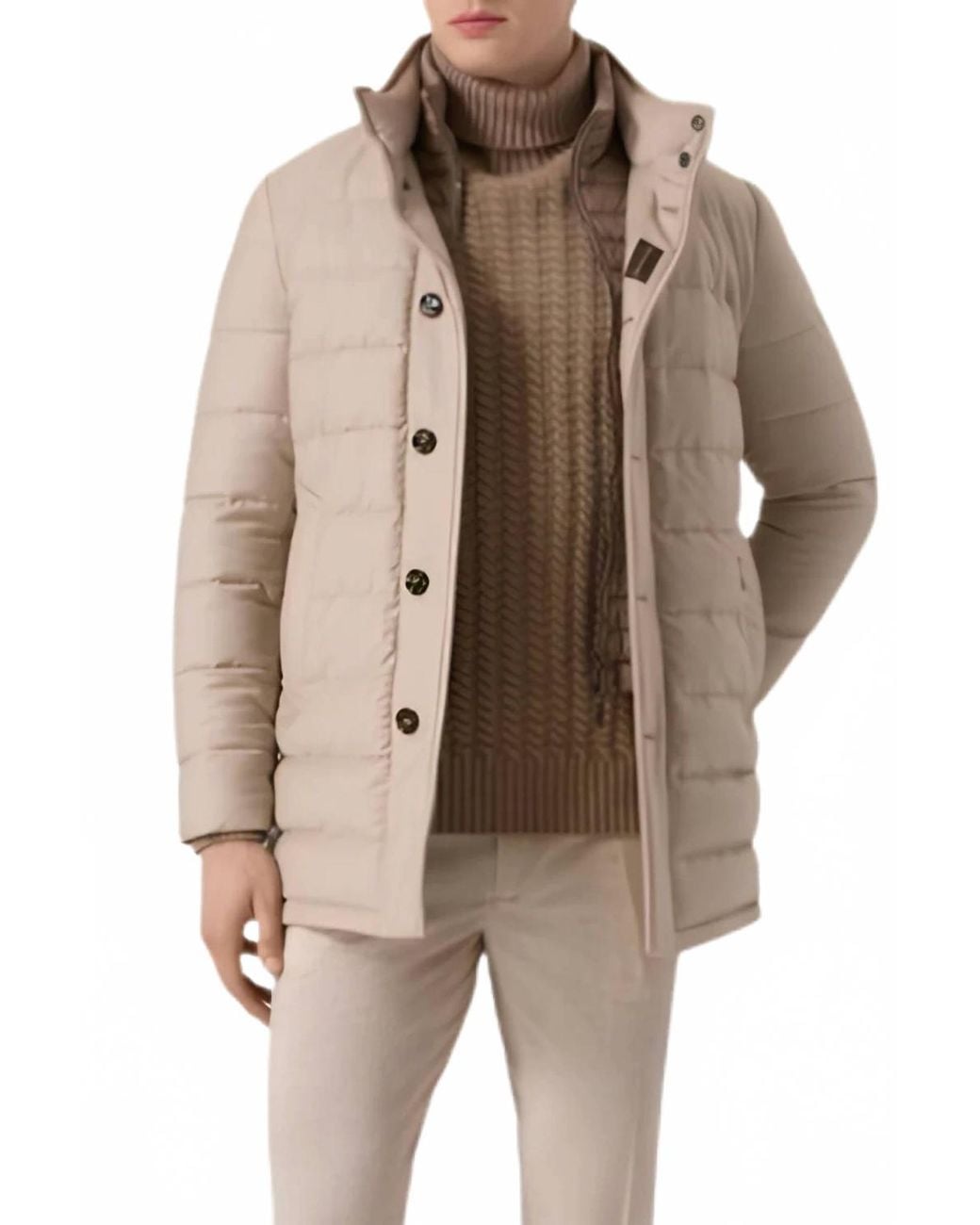 Moorer Brown Calegariil Down Coat for men
