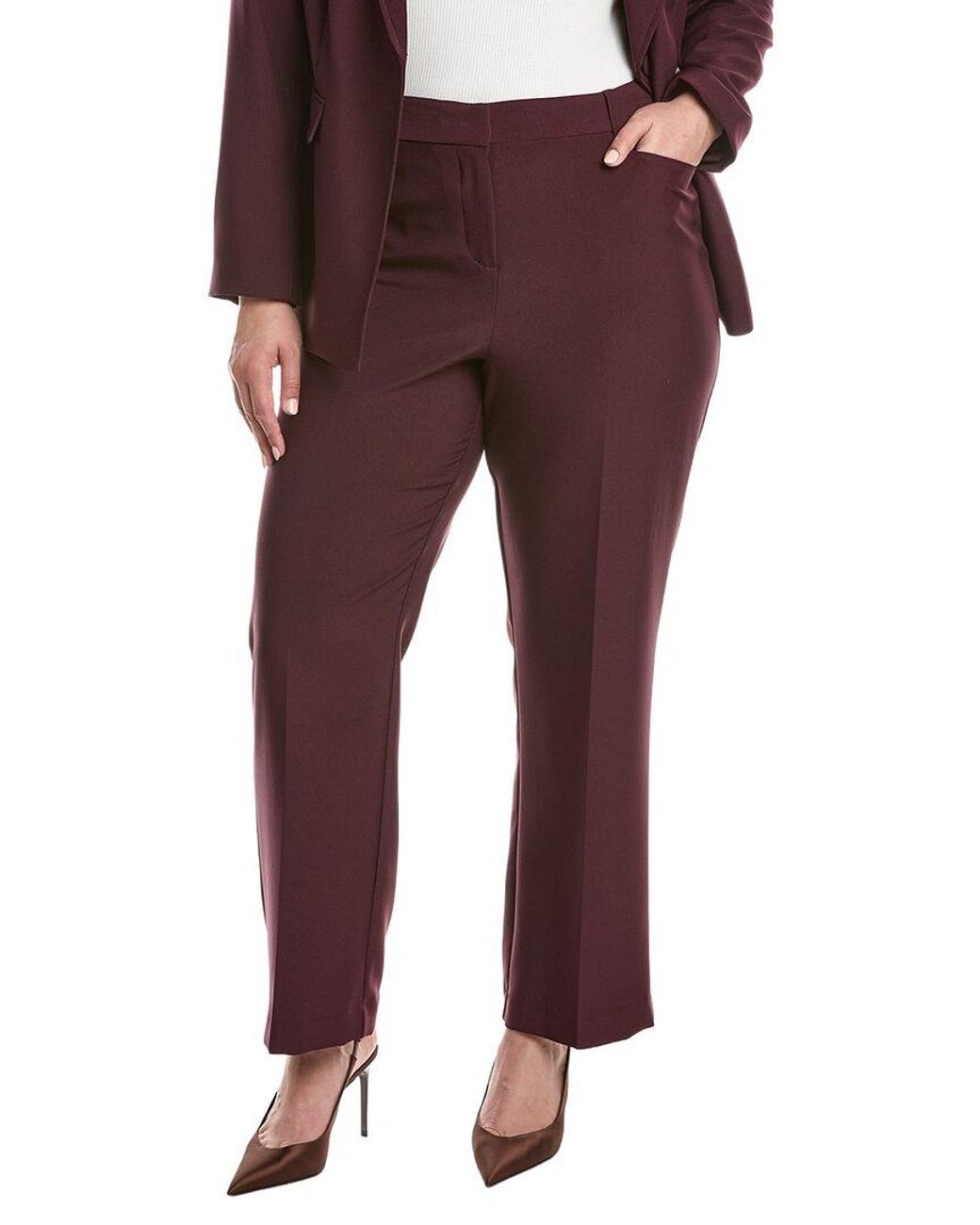 Tahari Red Plus Pant