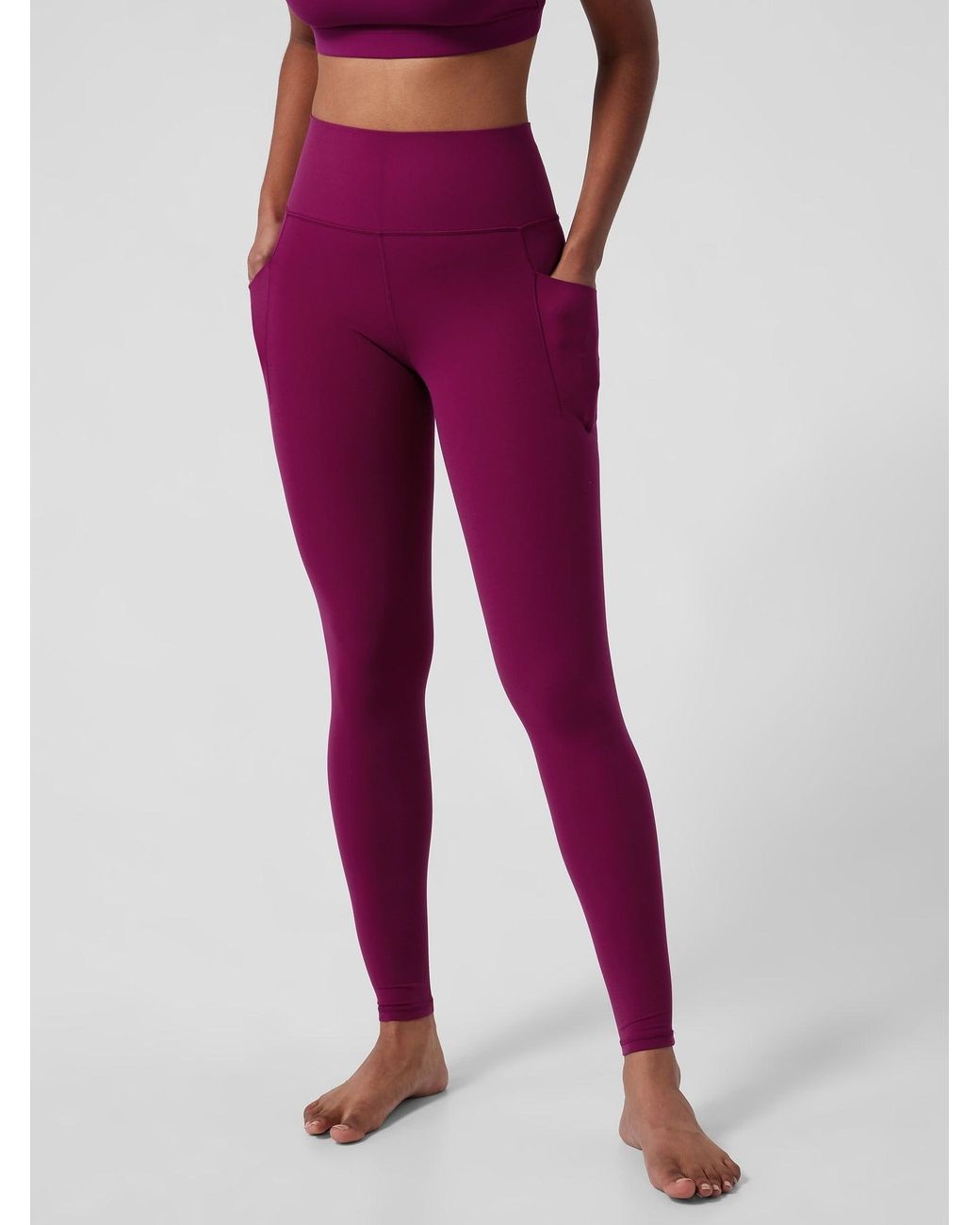 Athleta Purple Tie Dye Salutation Stash II Pocket 7/8 Tight Pant #657536  NWT XL