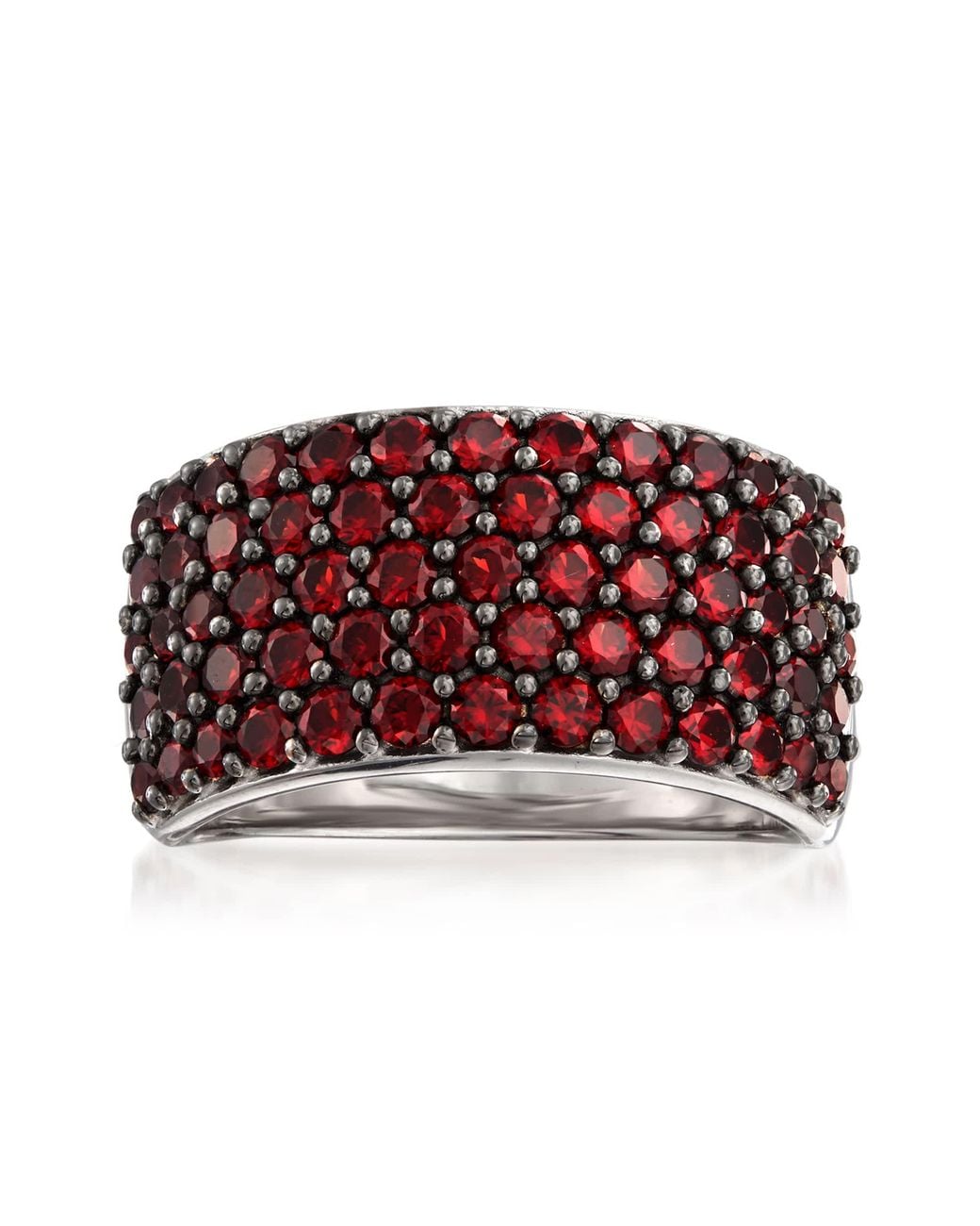 Ross-Simons Red Garnet Multi-Row Ring