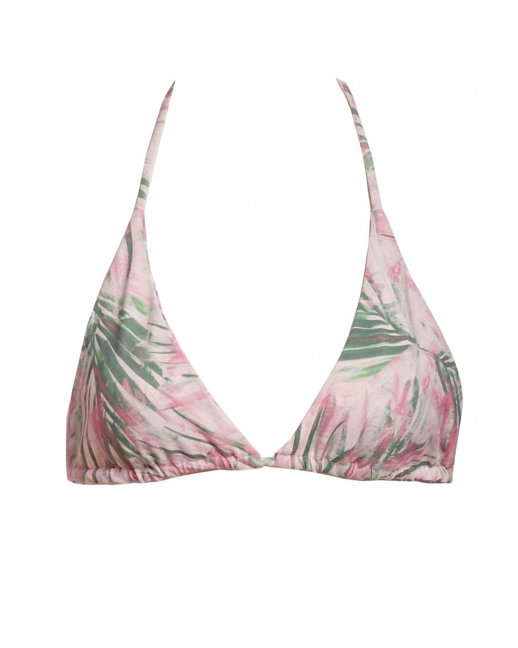 LVHR Pink Gemma Triangle Bikini Top