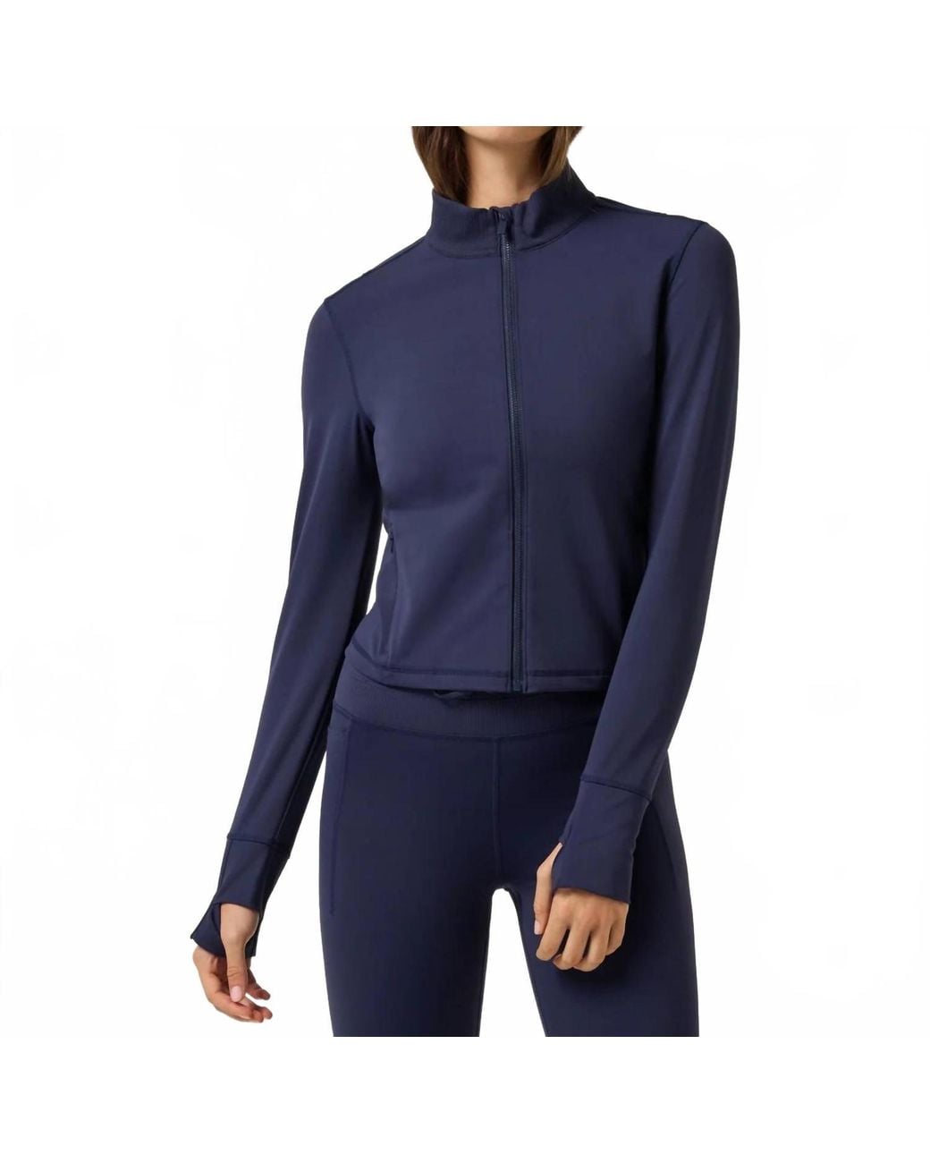 Travis Mathew Blue Moveknit Zip Jacket