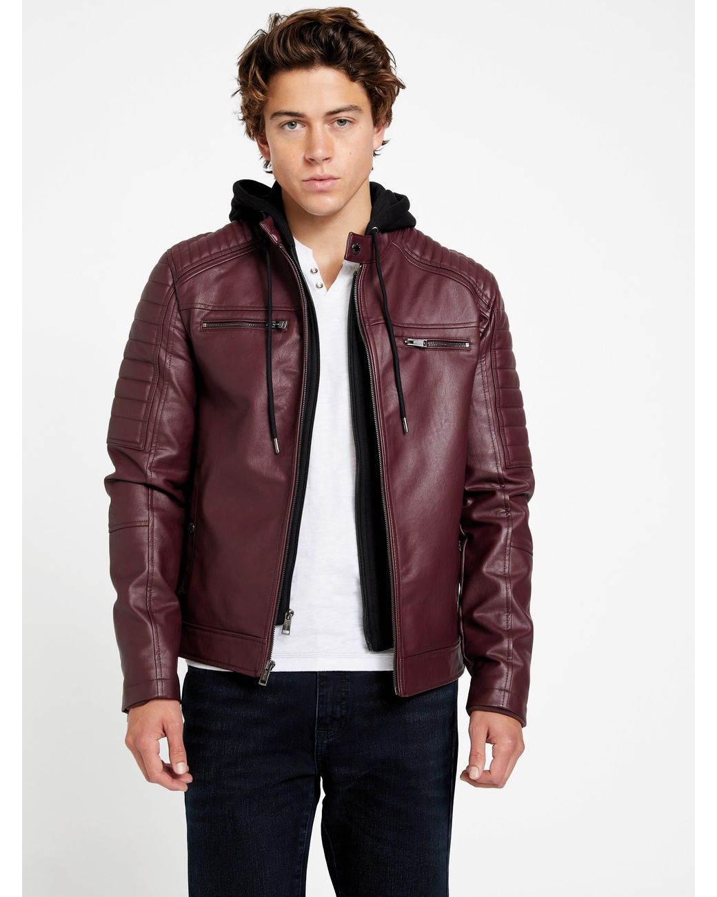 Guess mens red jacket 2025