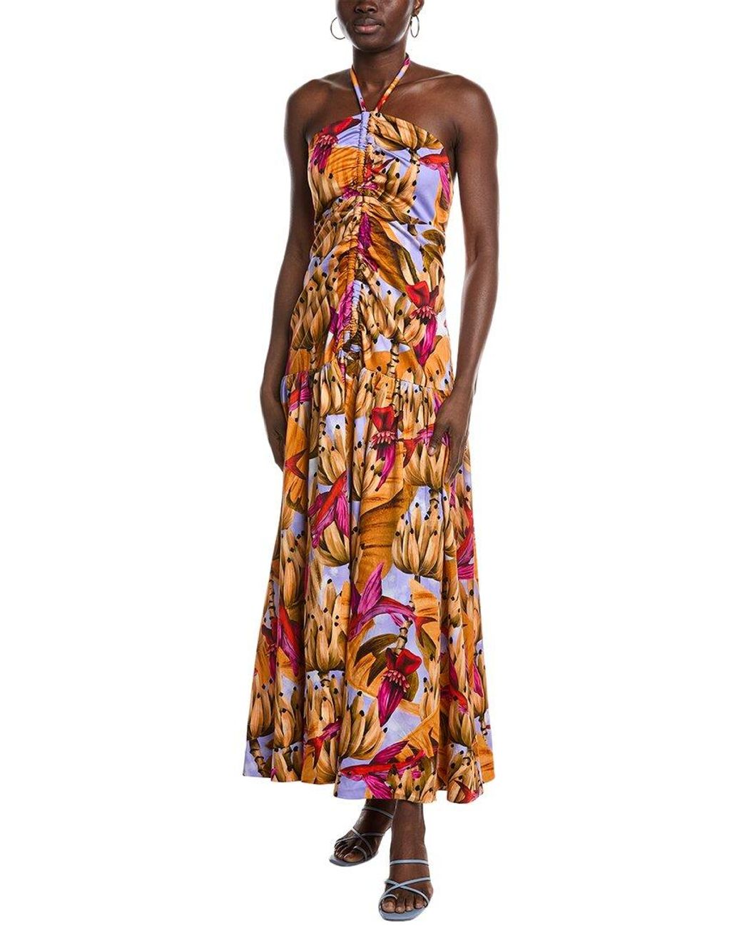 FARM Rio Banana Forest Lilac Maxi Dress in Yellow | Lyst