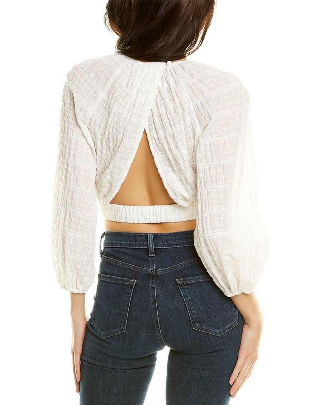 BCBGeneration Open Back Top in White | Lyst