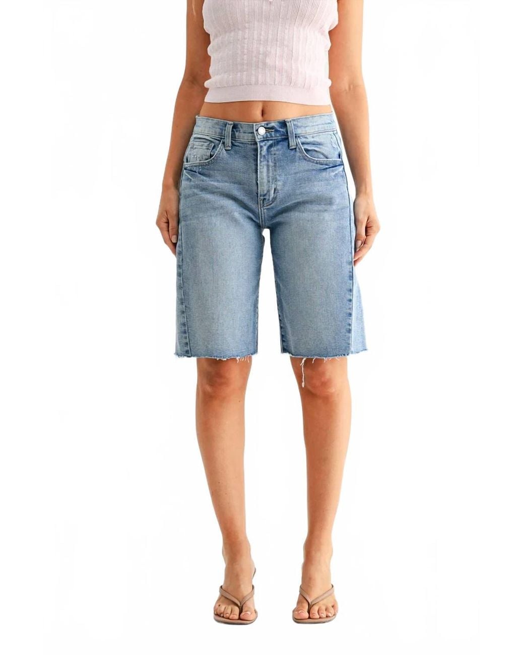 Jbd. Blue Seamed Longer Short