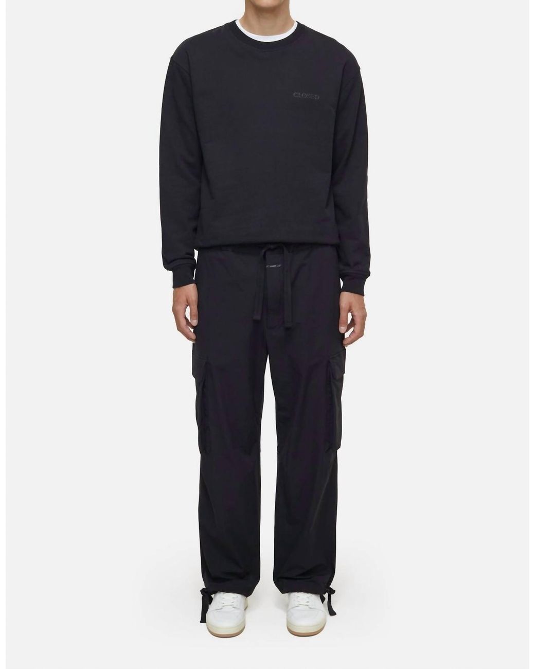 Closed Blue Freeport Wide Drawstring Pant for men