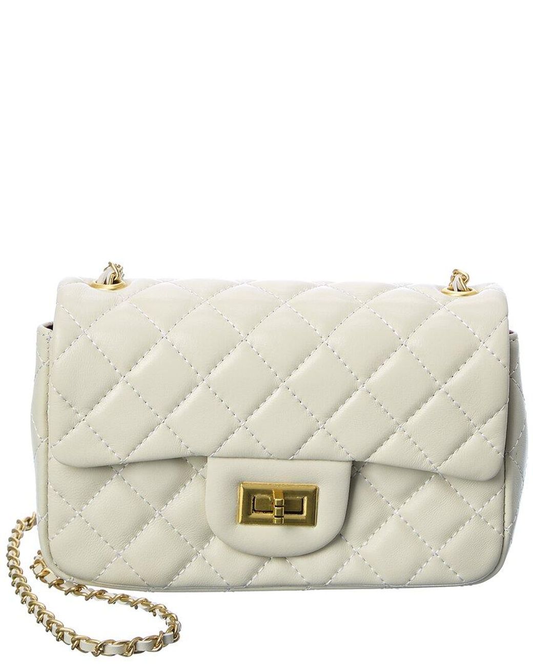 Tiffany & Fred Quilted Leather Crossbody in Natural | Lyst
