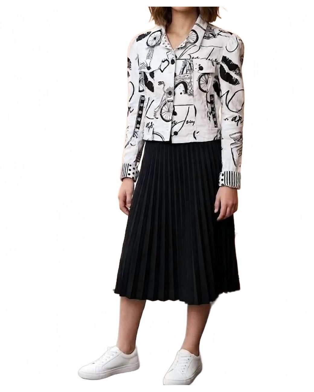 Berek Black Paris Theme Cropped Jacket