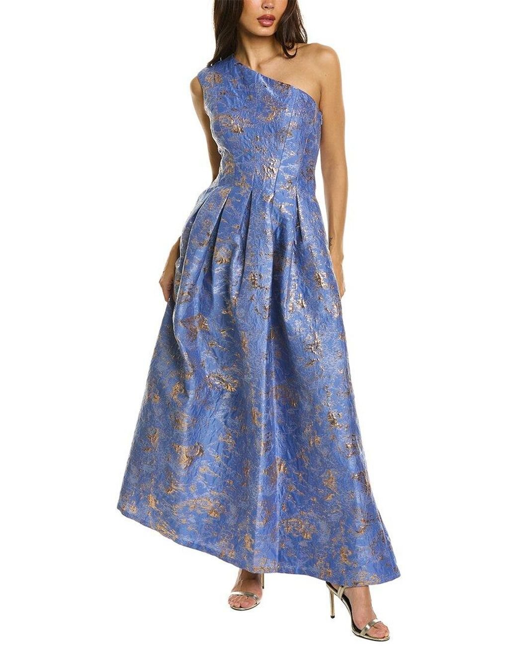 Kay Unger Cara Gown in Blue | Lyst