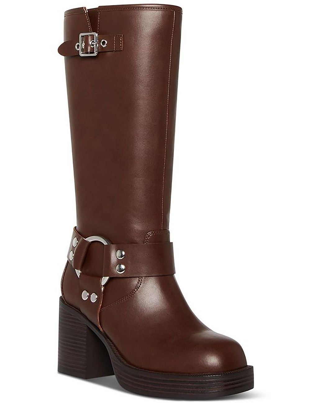 Madden Girl Touring Tall Faux Leather Knee-High Boots in Brown Lyst