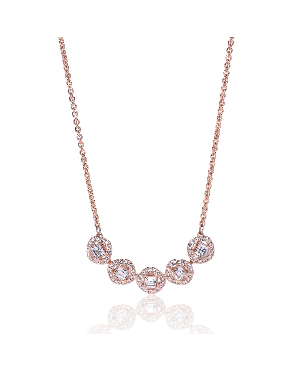 Swarovski Angelic Rose-gold Tone Plated And Crystal Necklace 5646715 in ...