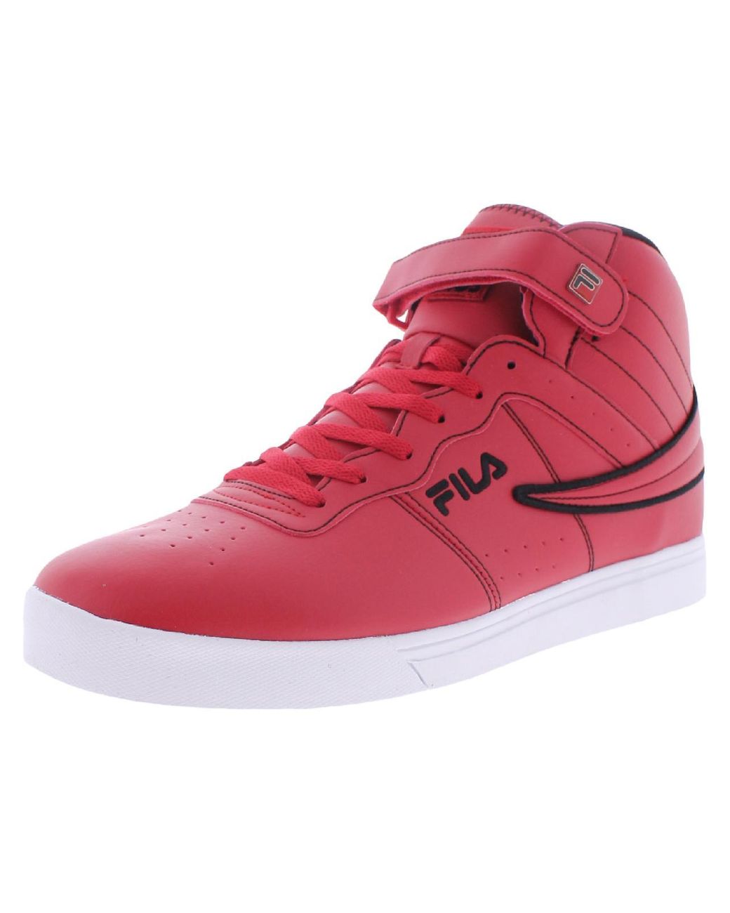 Fila Vulc 13 Top Stitch Faux Leather Adjustable High-top Sneakers in ...
