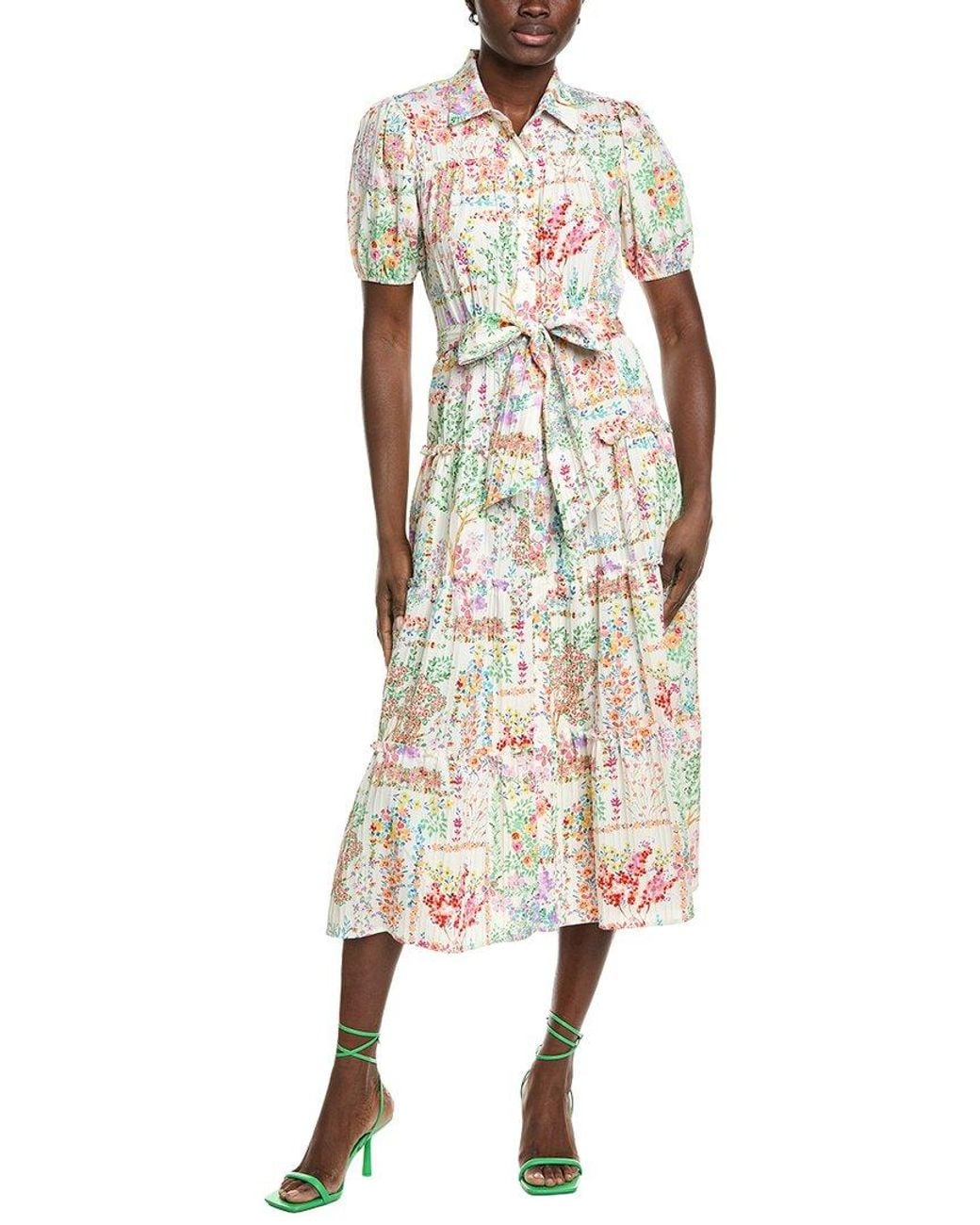 Maison Tara Natural Crinkle Midi Dress