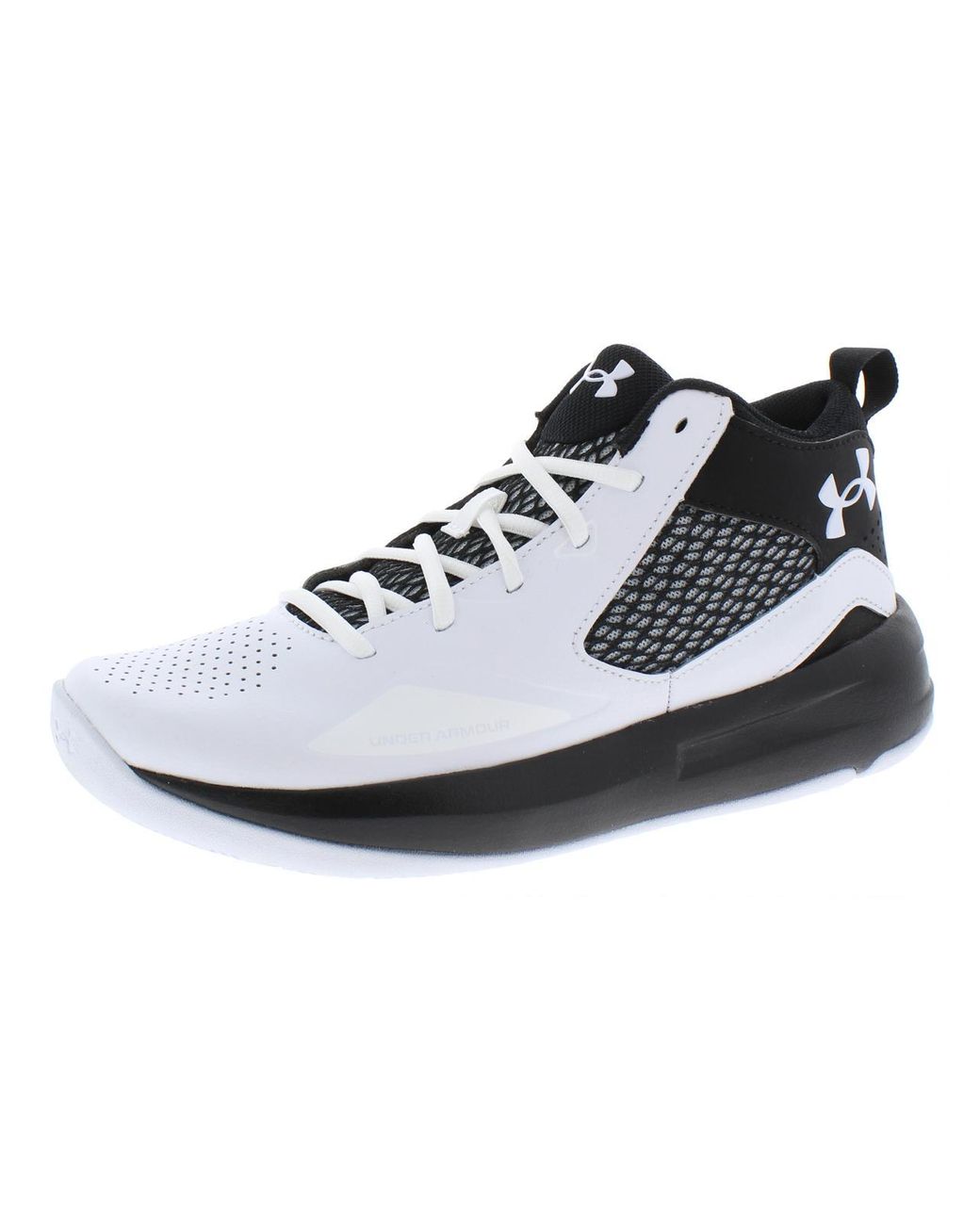 Under Armour Ua Lockdown 5 Sport Performance Basketball Shoes in White for  Men | Lyst