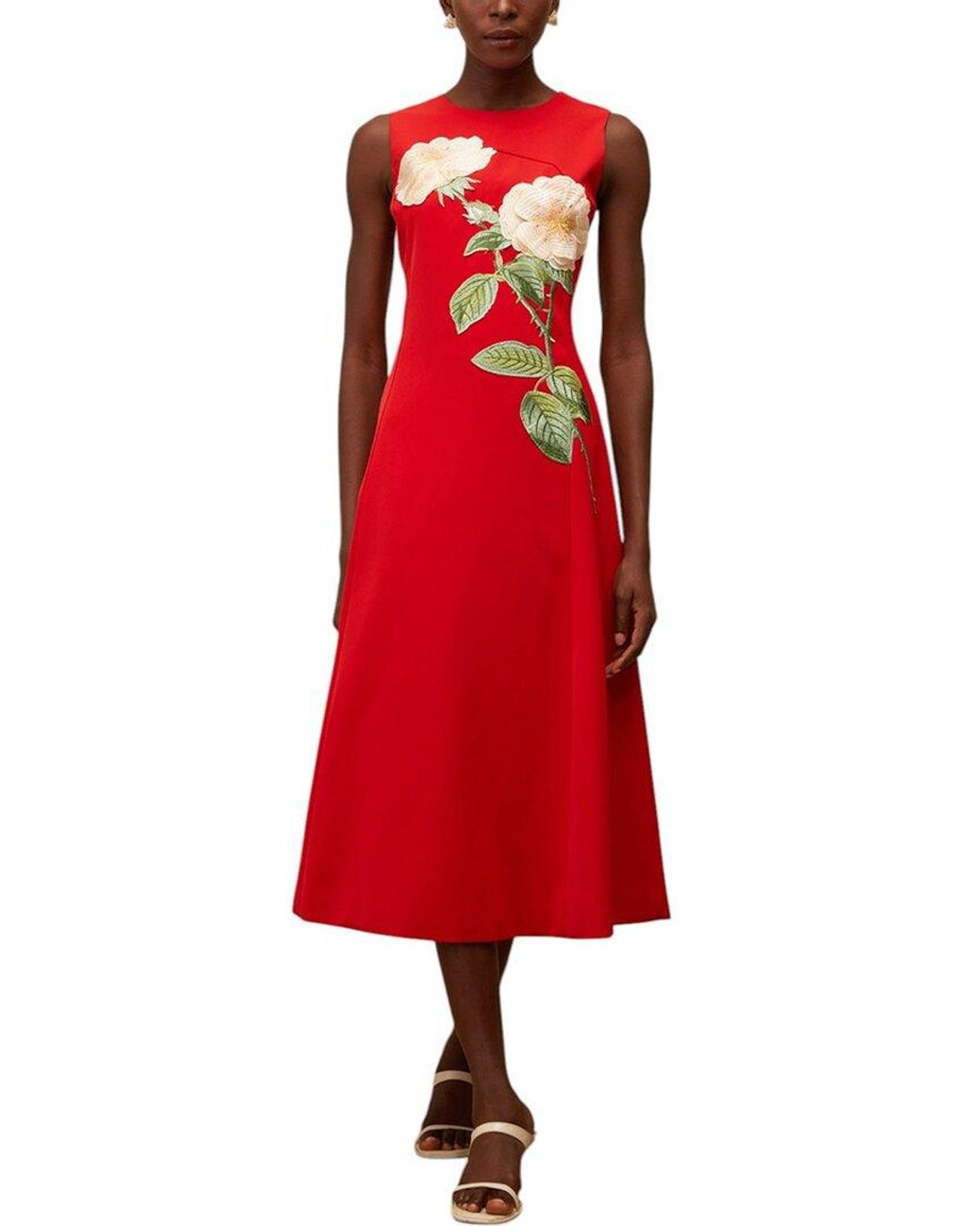 by the way red dress Anne Hathaway's Red Dress Looks Like It's Held Together by Bows