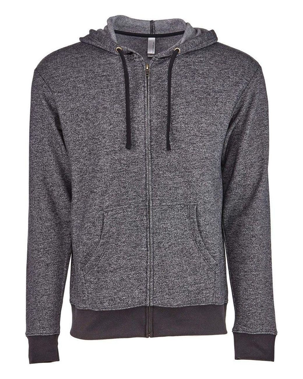 Next Level Gray Pacifica Full-Zip Hoodie for men