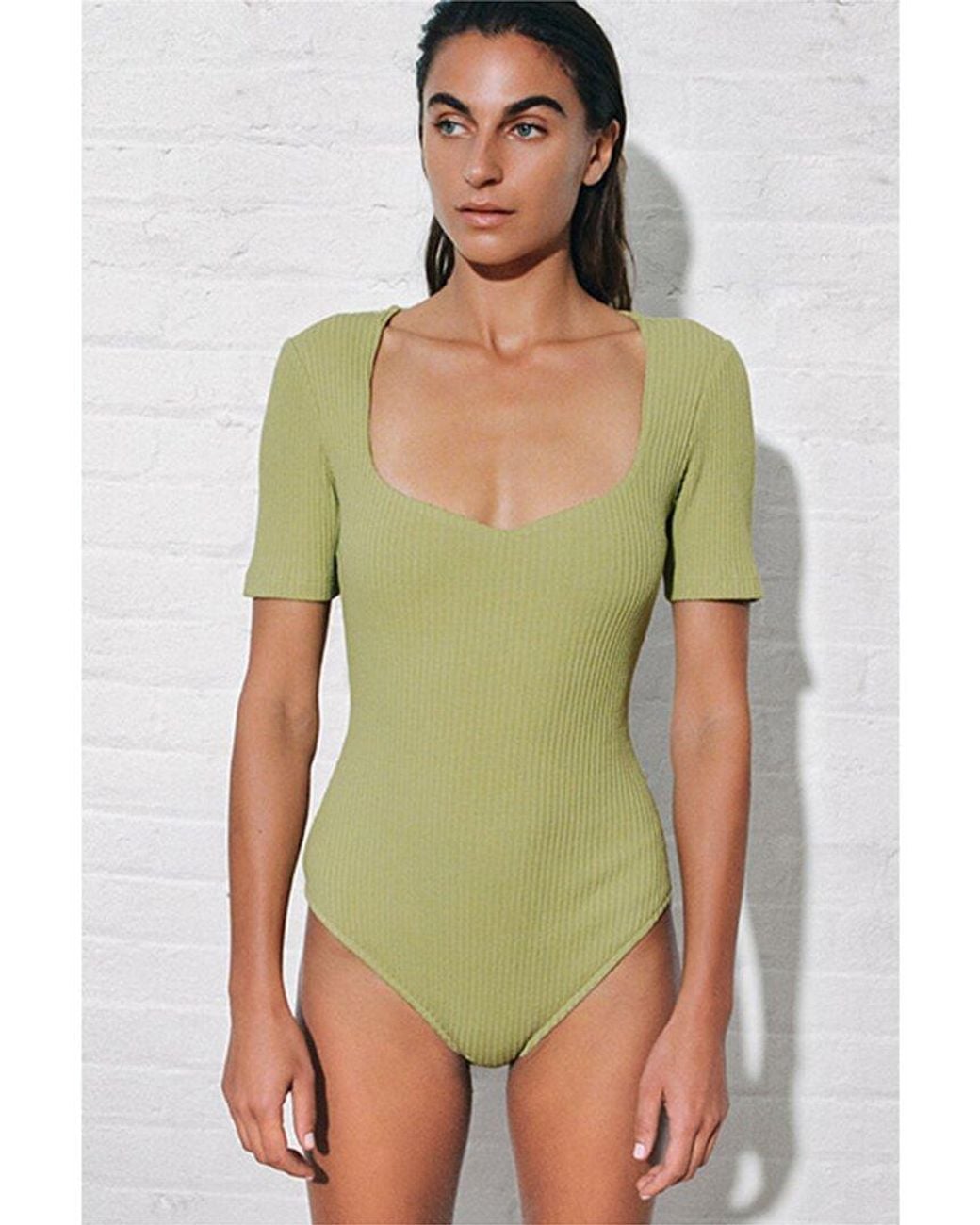 Mara Hoffman Green Marlowe Bodysuit