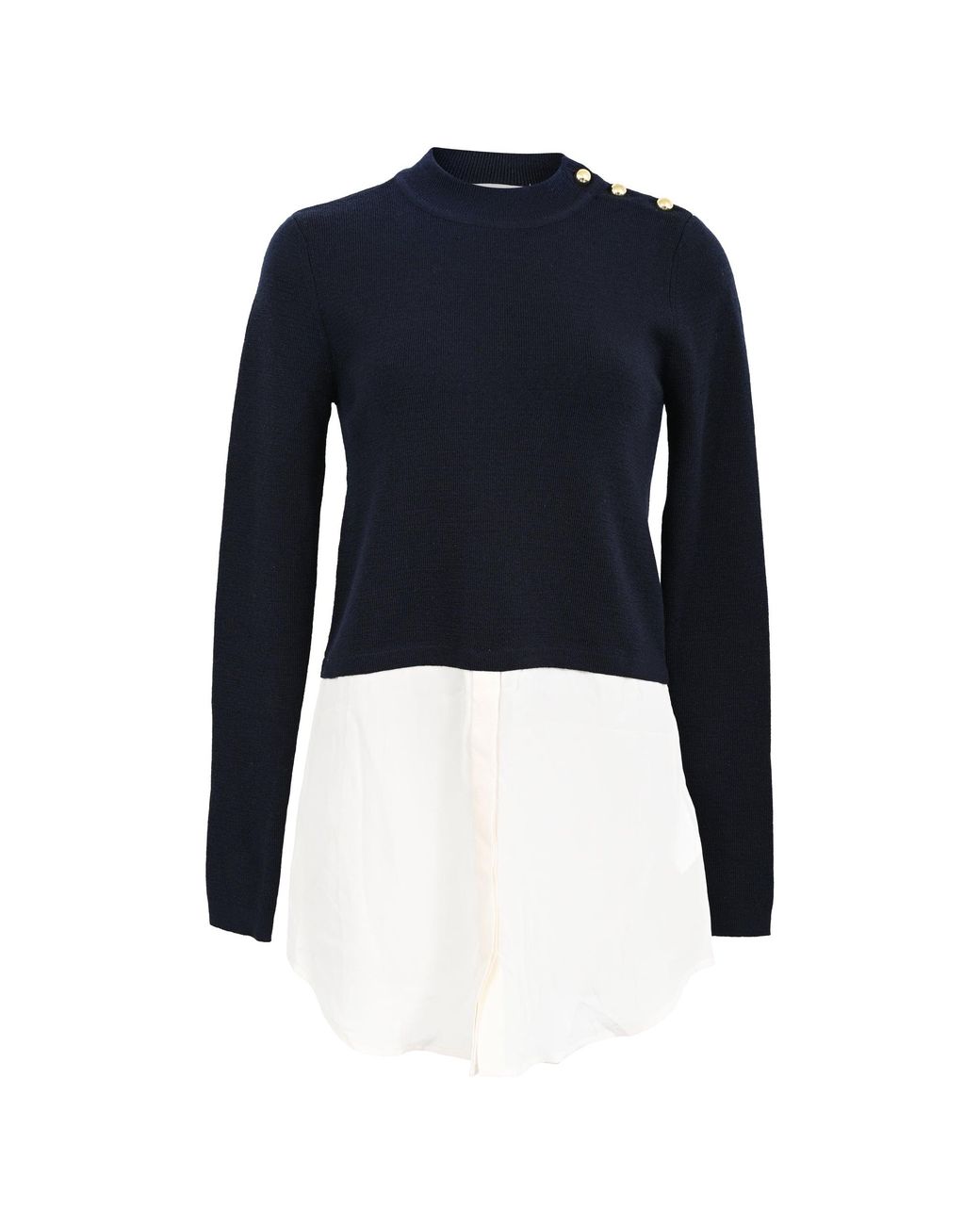 Sandro Blue Sandro Salima Layered Effect Sweater