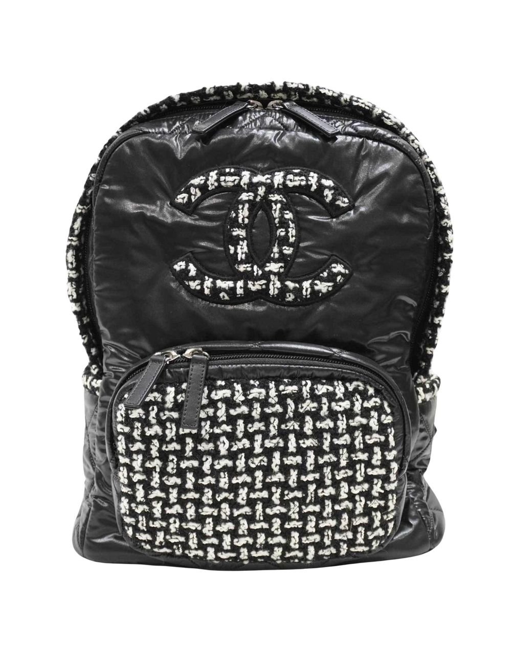 Chanel Synthetic Backpack Bag (pre-owned) in Black