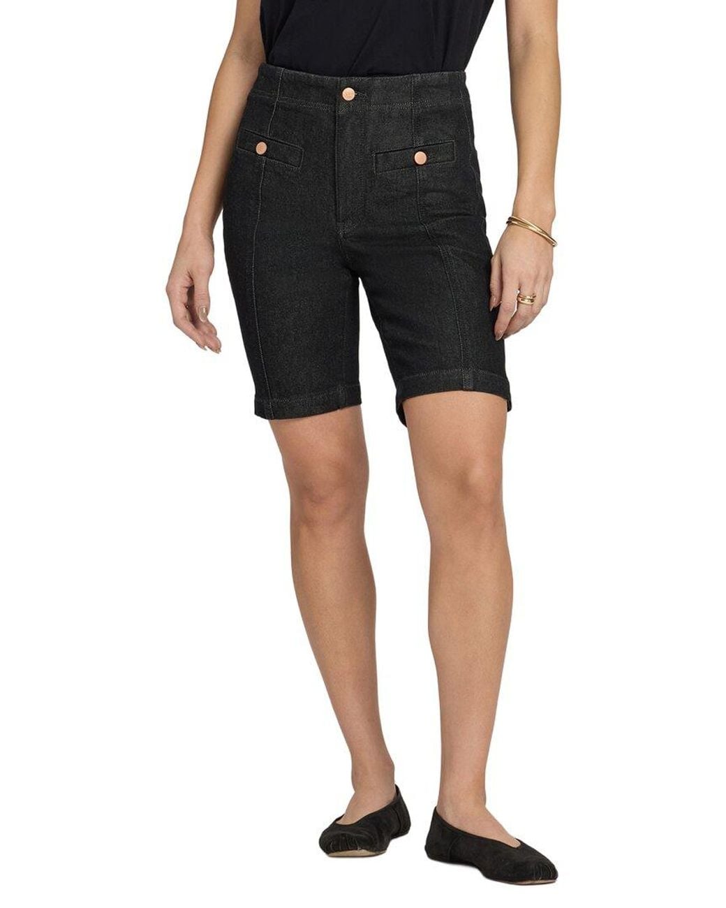NYDJ Black Ella Rinse Short