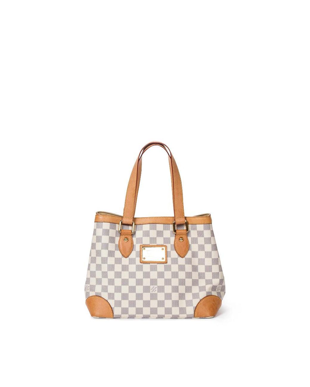 Louis Vuitton, Bags, Louis Vuitton Damier Azur Hampstead Pm Shoulder Tote Bag  Lv White