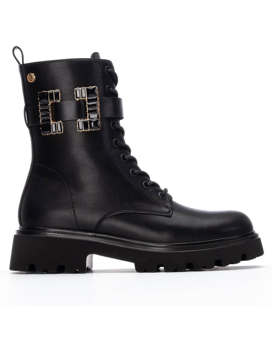 Xti Black Combat Booties By