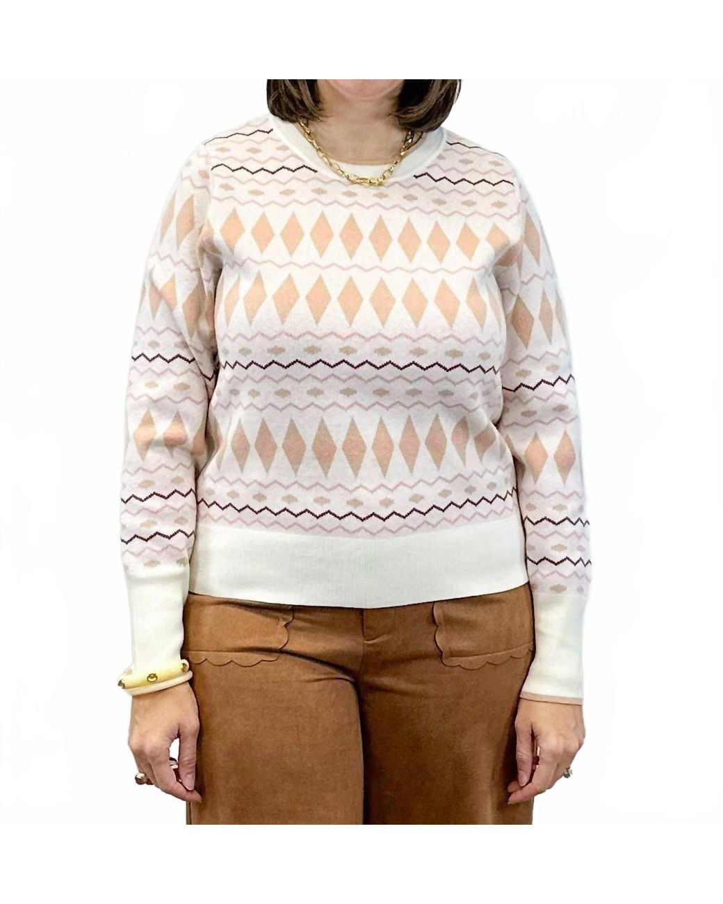 ..,merci White Diamond Drift Sweater