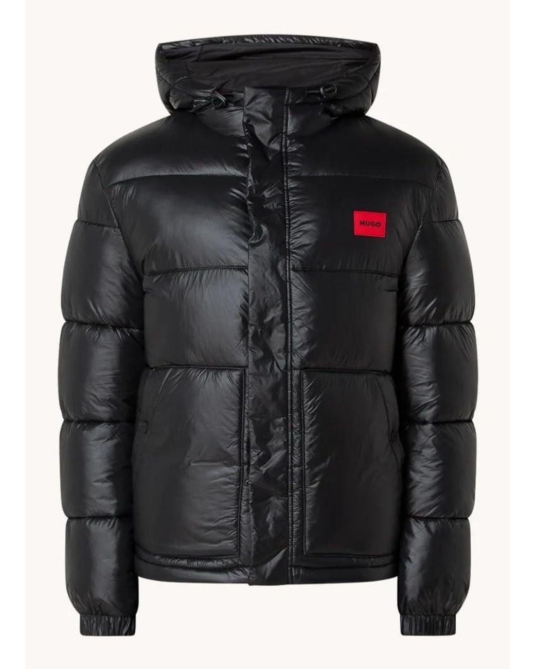 BOSS Hugo Baro 2441 Quilted Hooded Puffer Coat in Black for Men | Lyst
